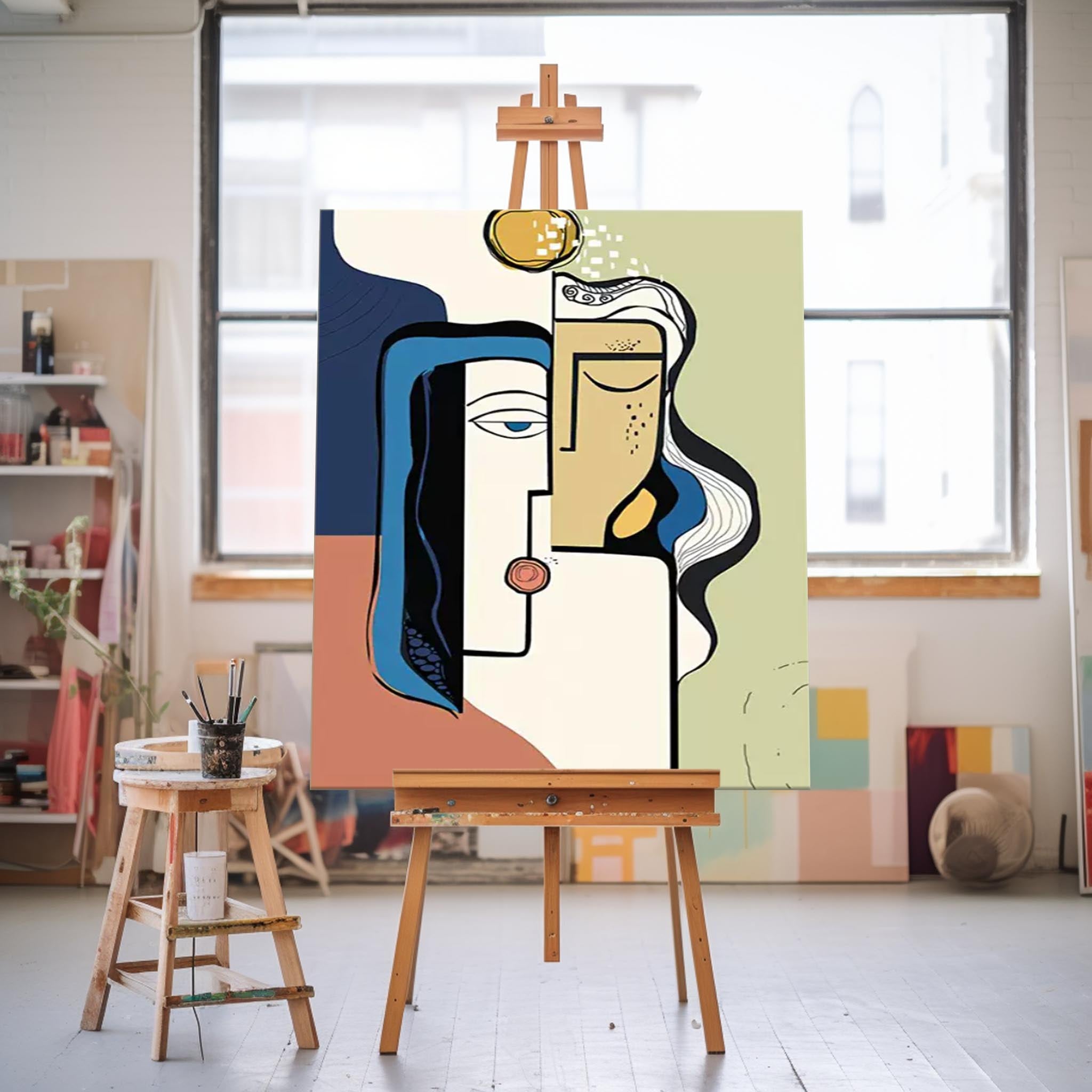 Wall Art Cartoon Illustration Abstract Edgy