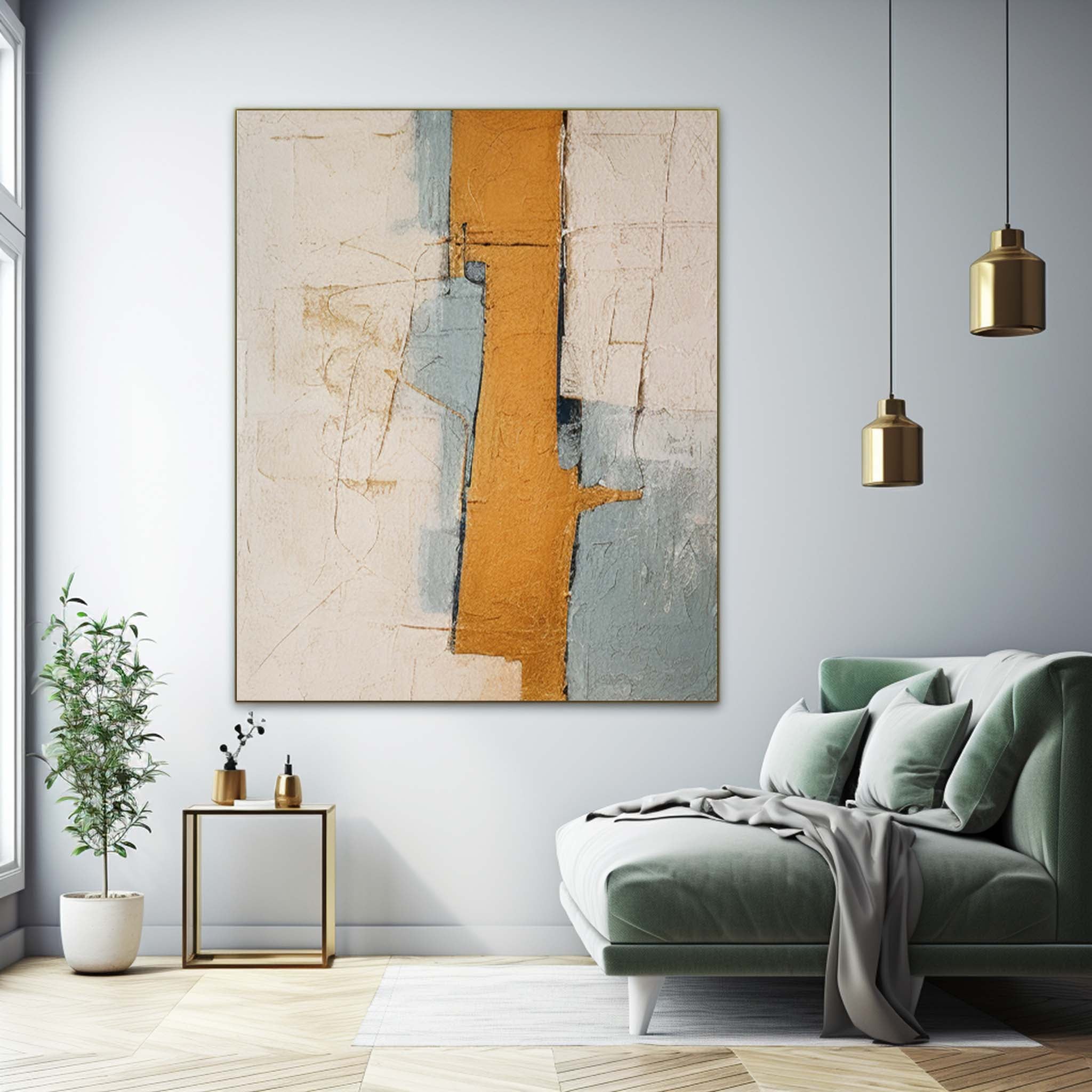 Wall Art Wabi-Sabi Block Abstract Minimalist