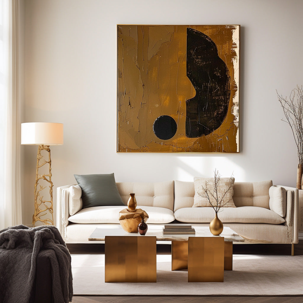 Wall Art Minimalist Geometric Warm Neutral Modern