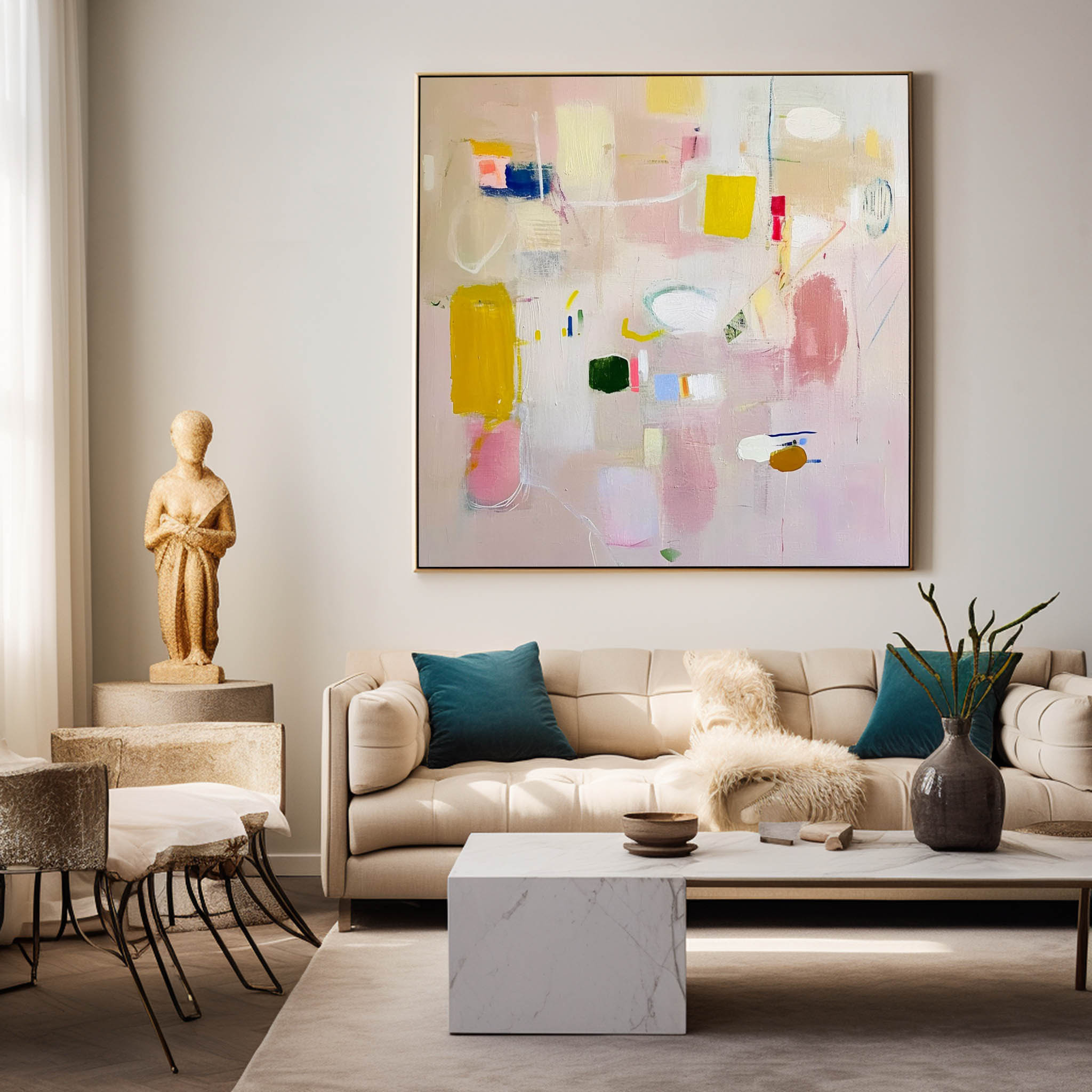 Wall Art Abstract Serene Calm Playful Modern