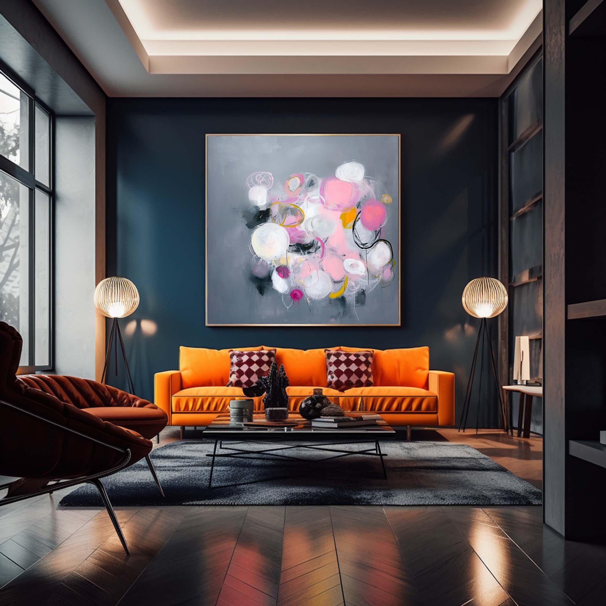 Abstract Canvas Art AB391 - Neutralighting