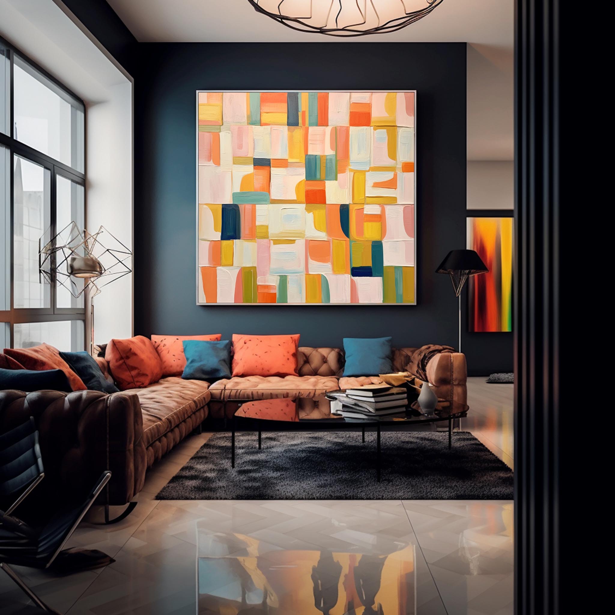 Wall Art Geometric Abstract Vibrant Energetic