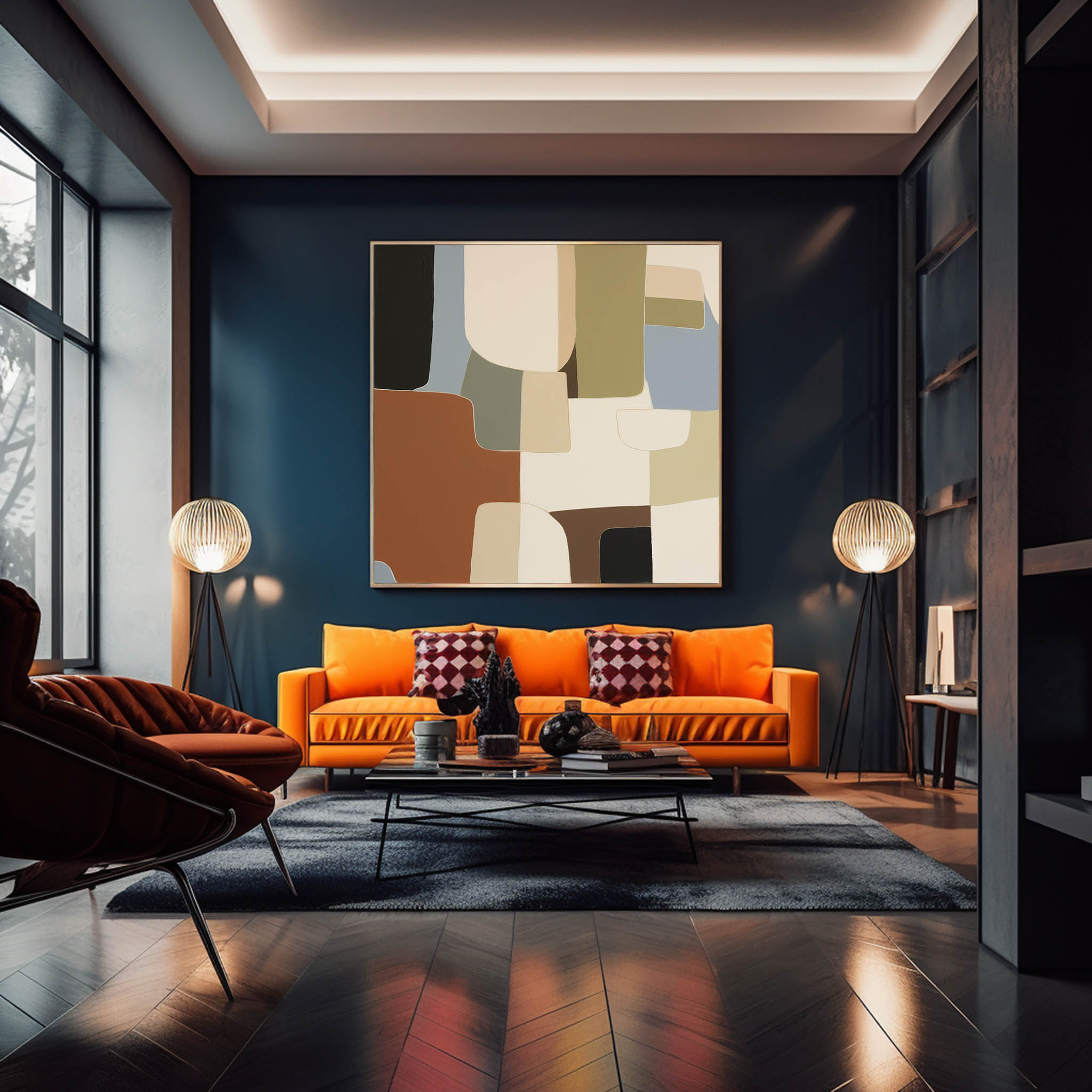 Abstract Canvas Art AB369 - Neutralighting