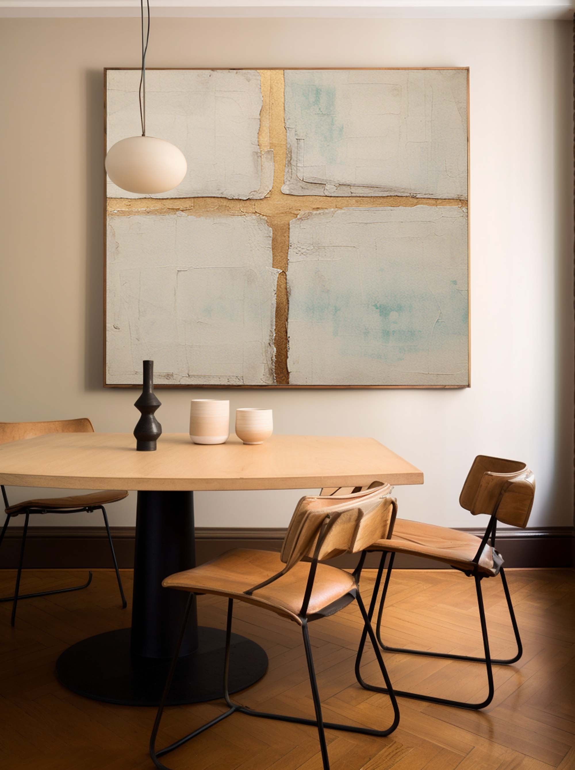 Wall Art Abstract Gold Kintsugi
