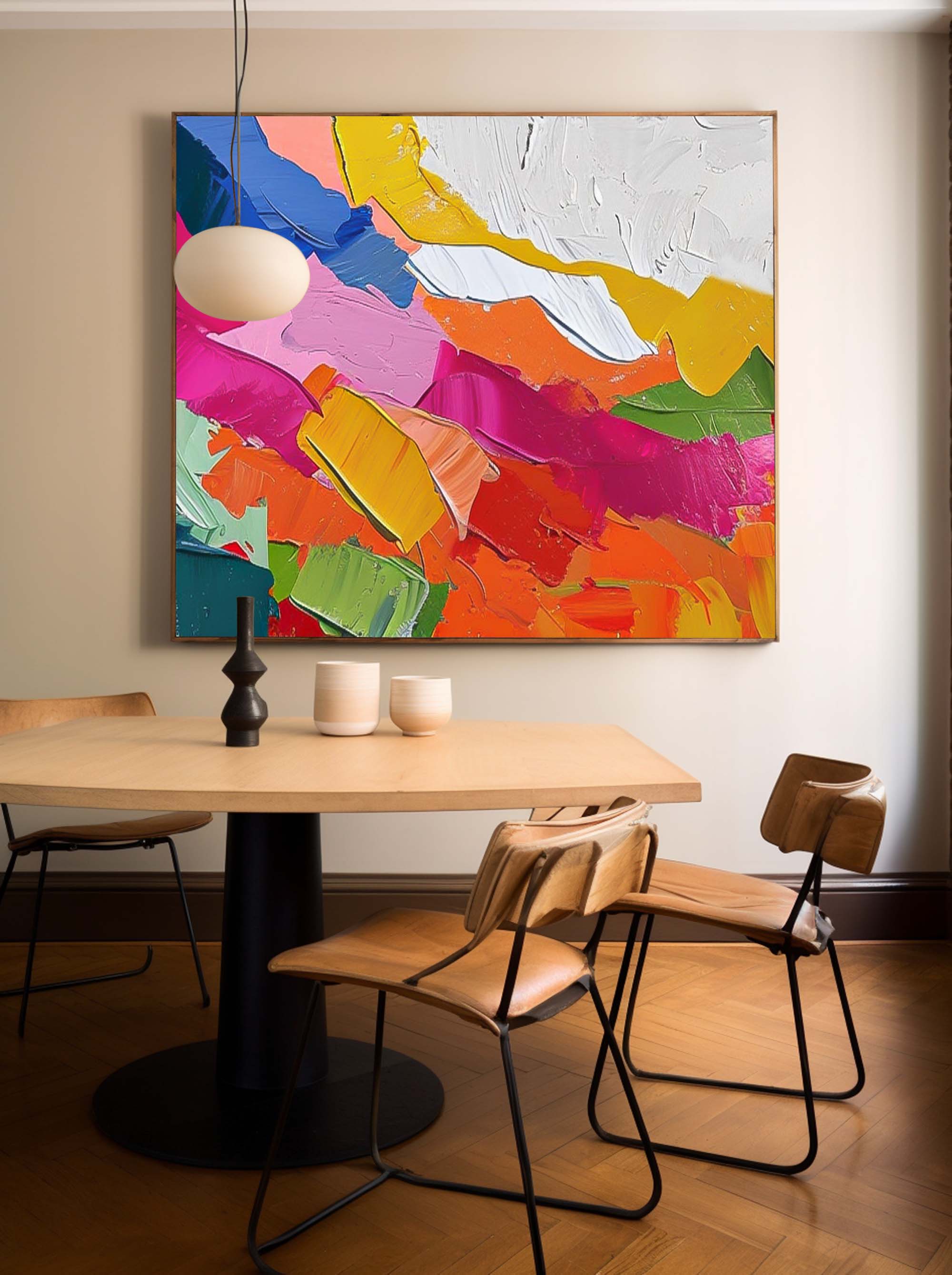 Wall Art Impasto Abstract Lively Dynamic