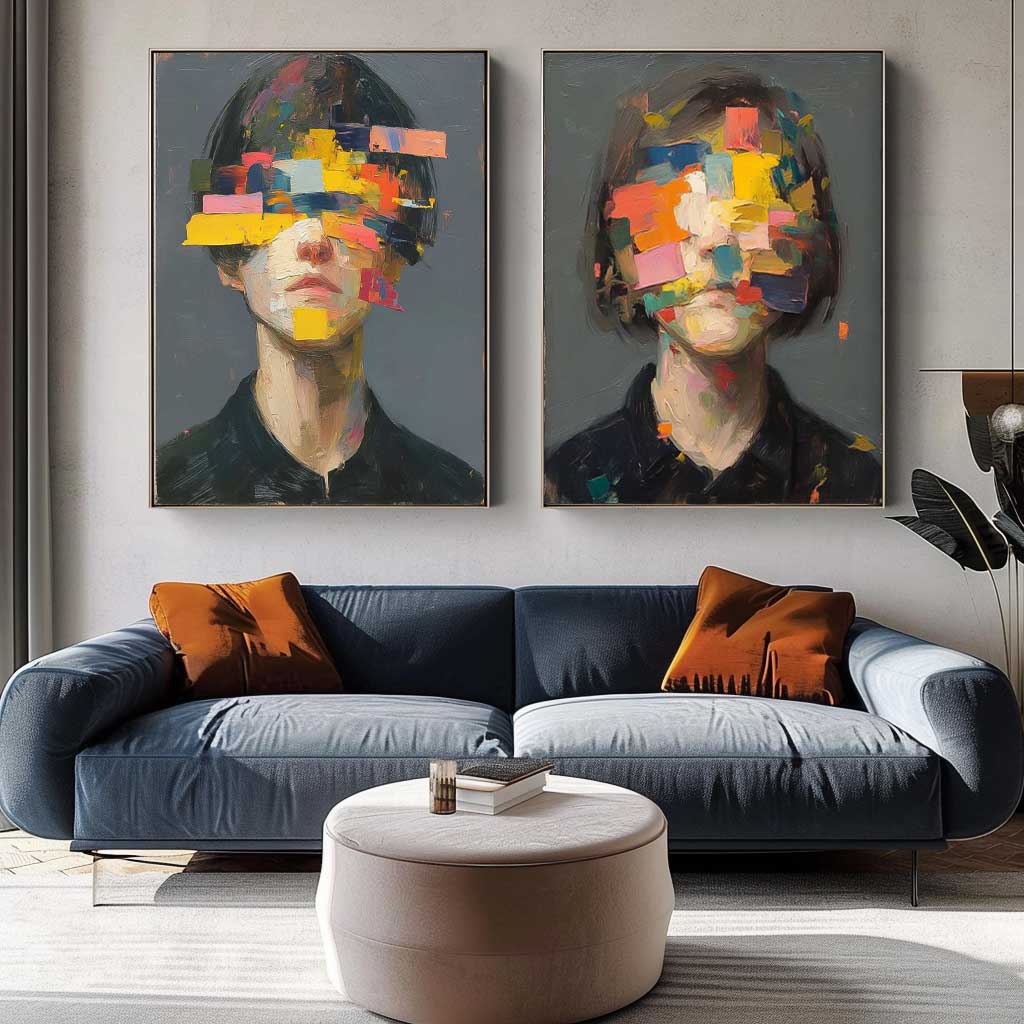 Wall Art Impasto People Vibrant Expressionist