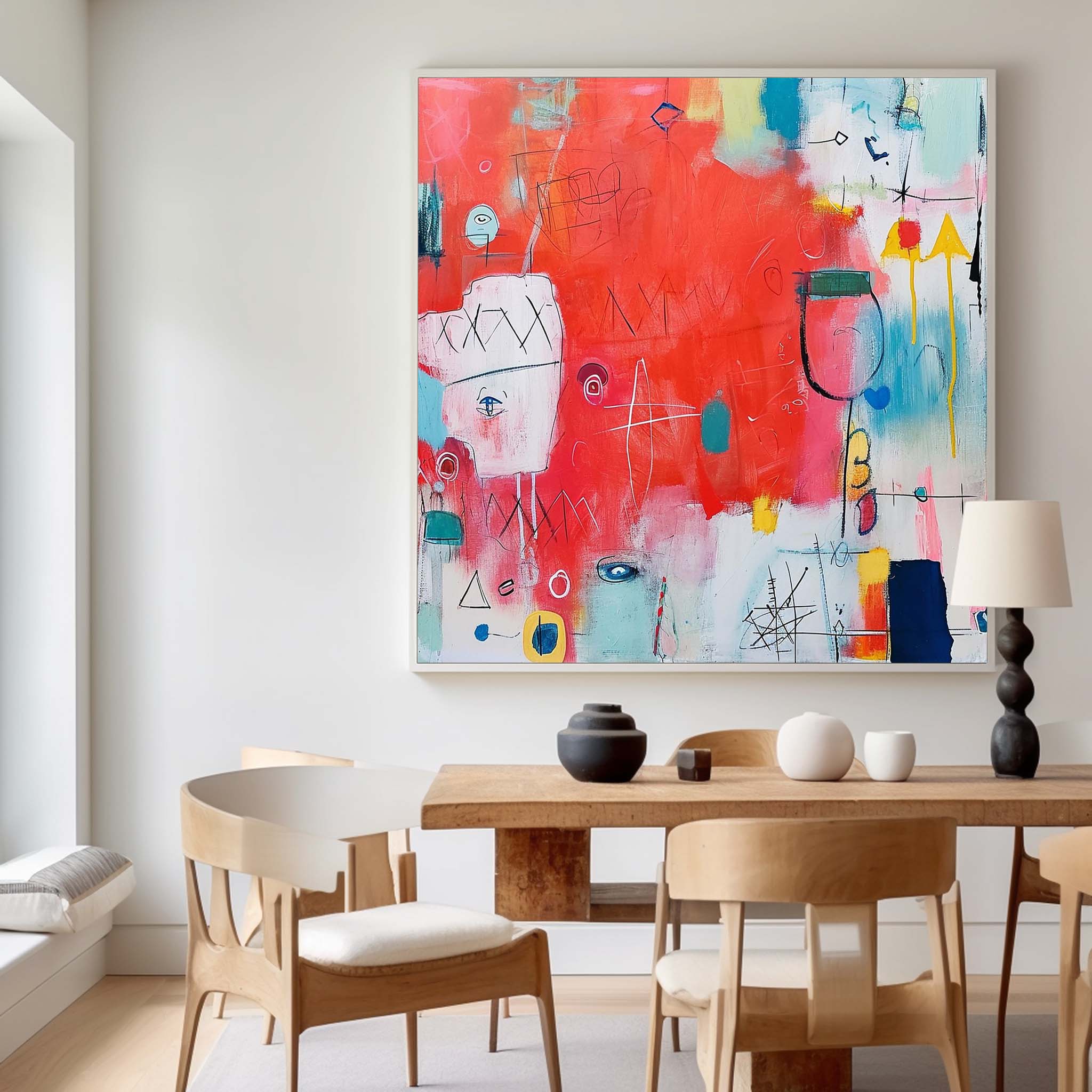 Wall Art Dense Symbolic Abstract Naive