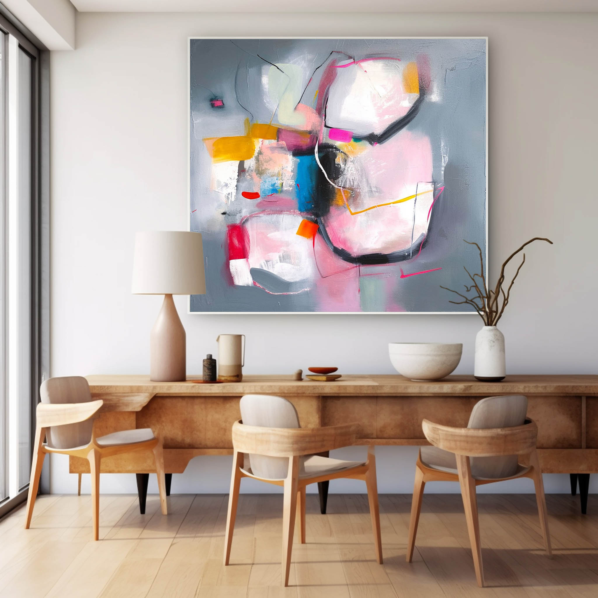 Wall Art Multicolor Abstract Pop Expressionist