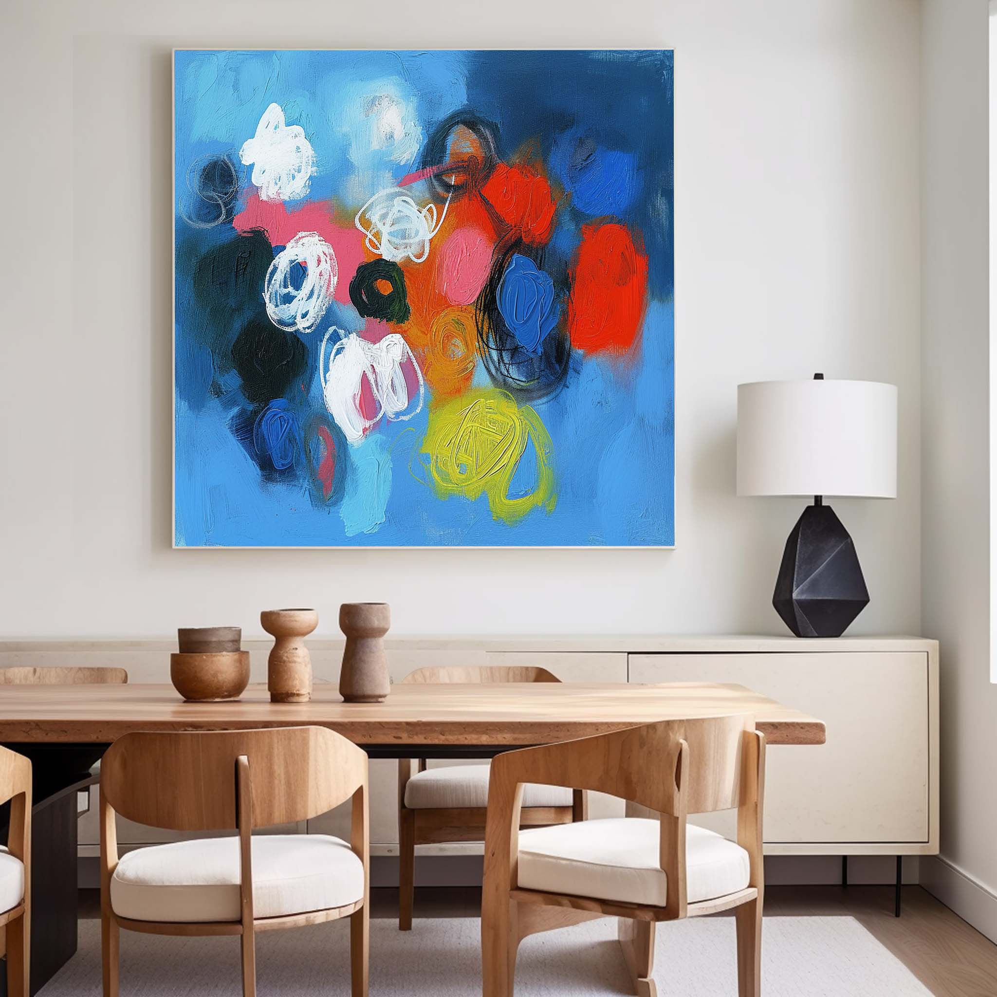 Wall Art Abstract Playful Energetic Retro