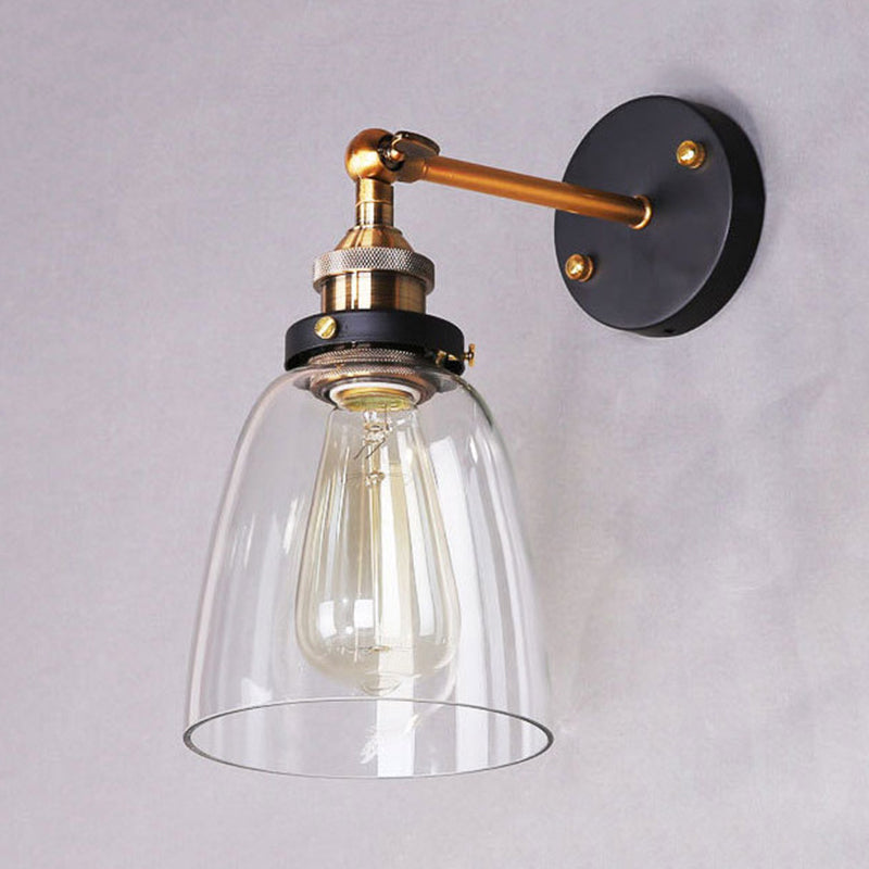 Arisha Retro Vintage Wall Mounted Lamp, Metal & Glass - Neutralighting