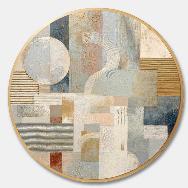 Wall Art Minimalist 3D Gold Geometric Blocks