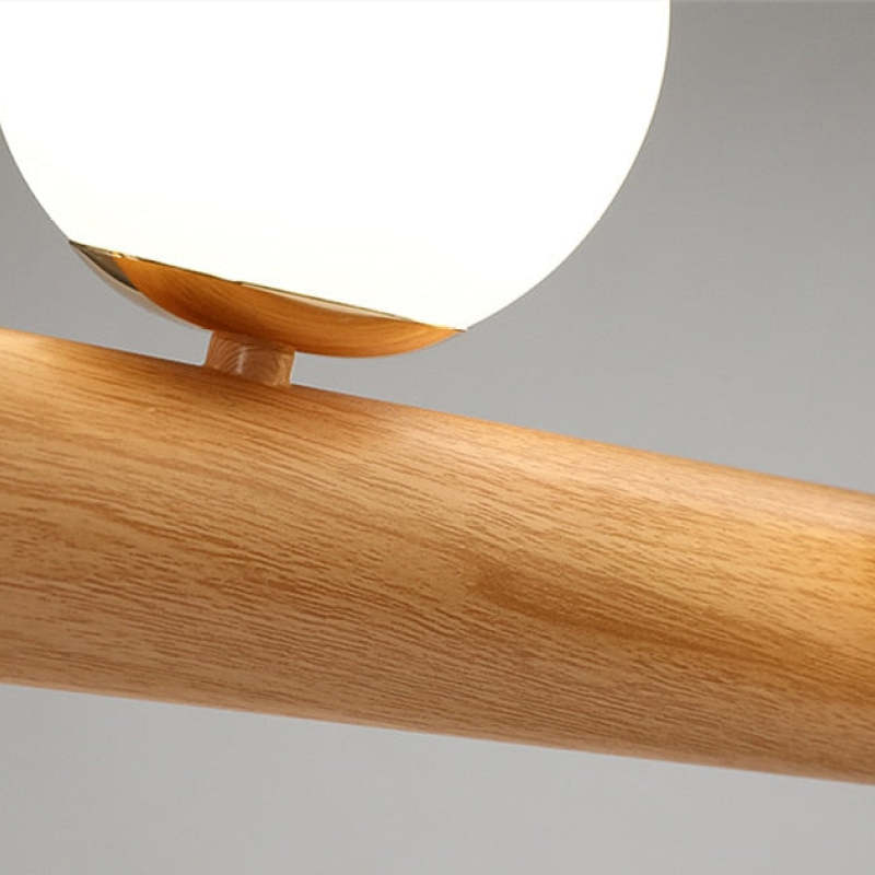 Valentina Glass Bubble Pendant Light Wood/Walnut - Neutralighting