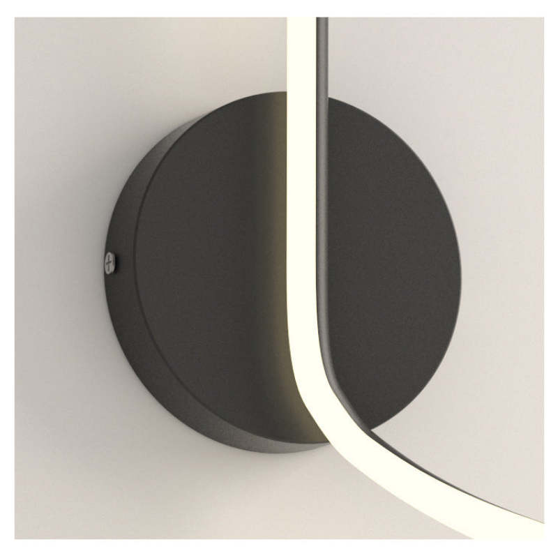 Arisha Modern LED Art Interior Wall Light Spiral, Black & White - Neutralighting