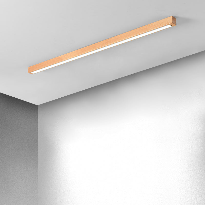 Arisha Linear Slim Ceiling Light, Wood - Neutralighting