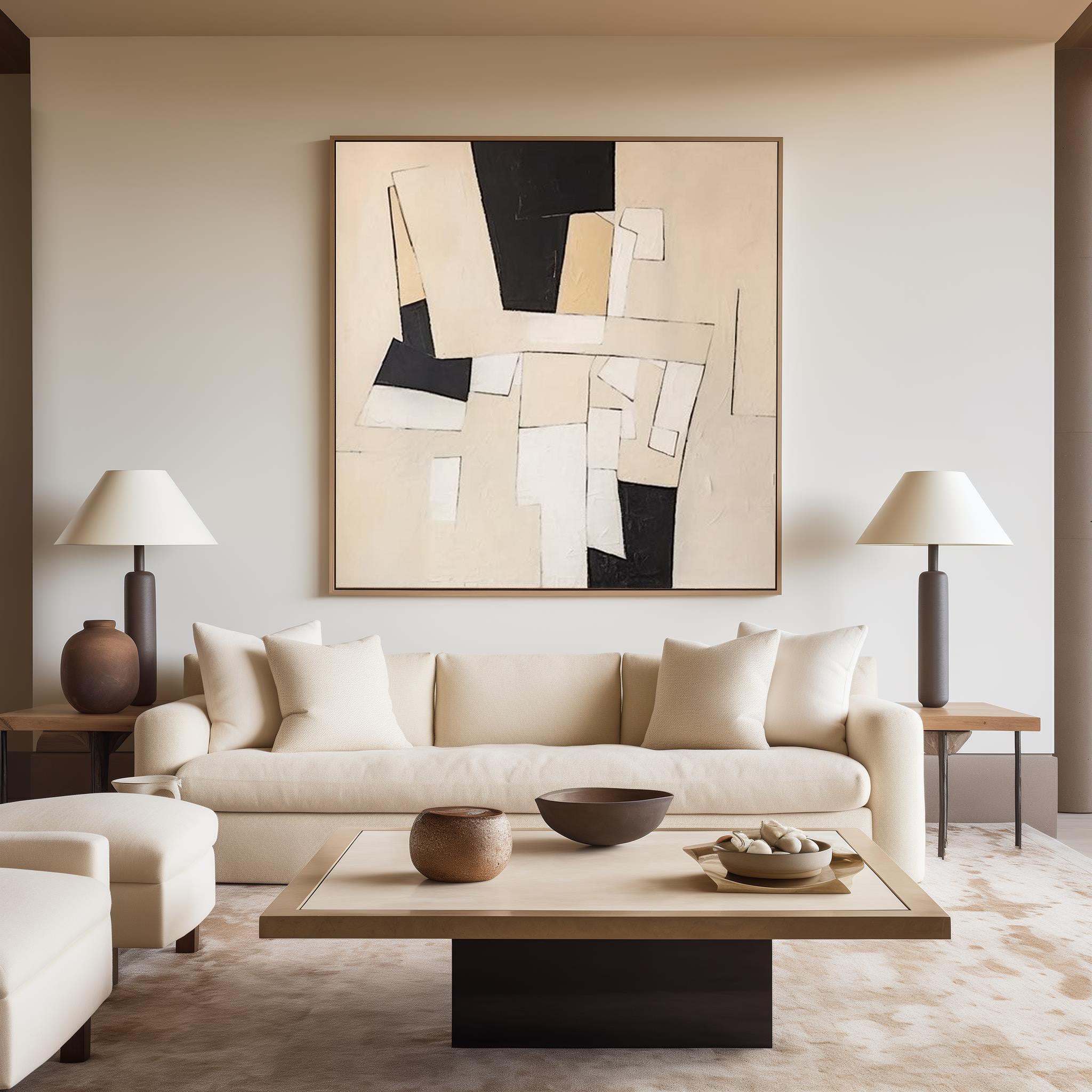 Wall Art Ivory Paper Mosaic