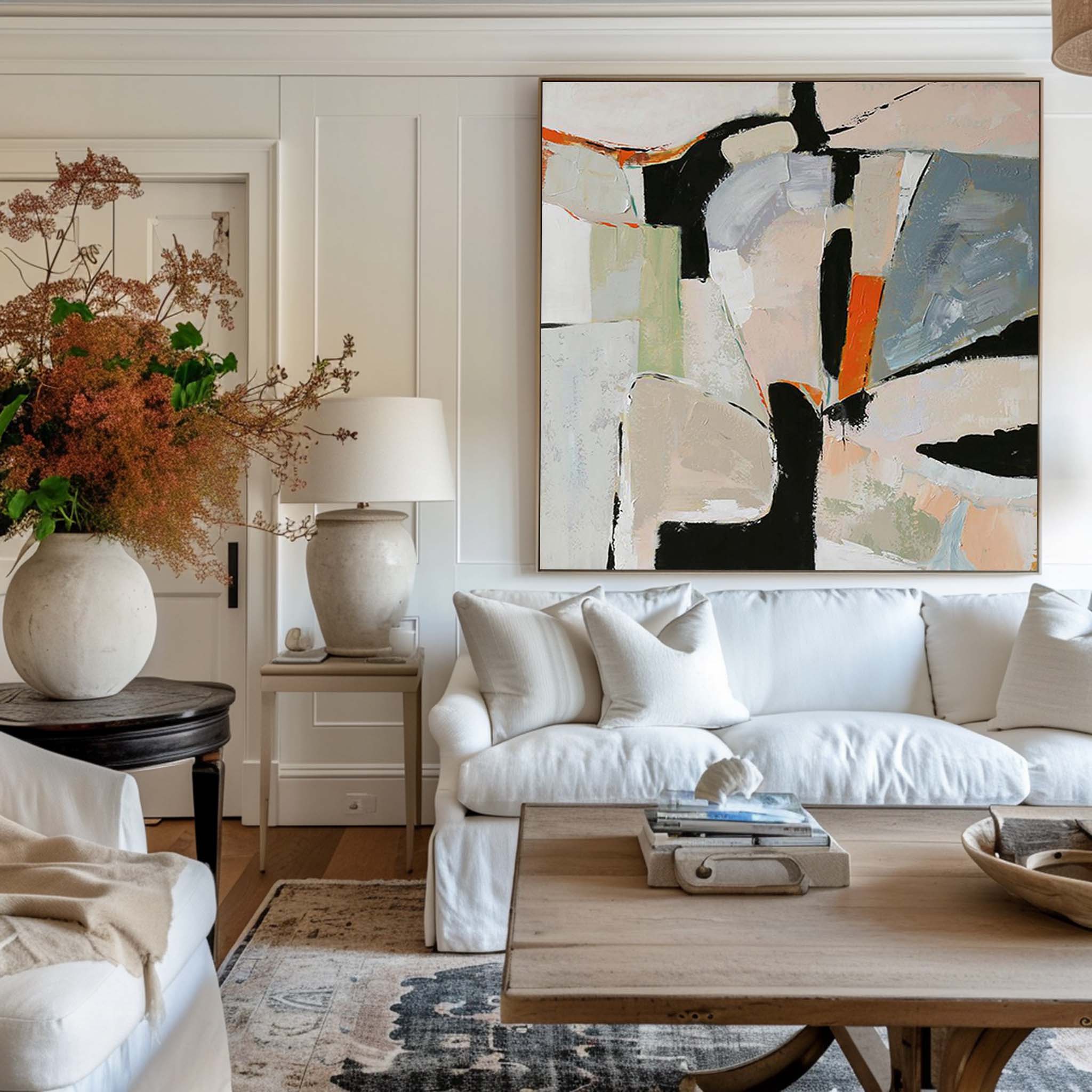 Modern Abstract Geometric Textured Wall Art