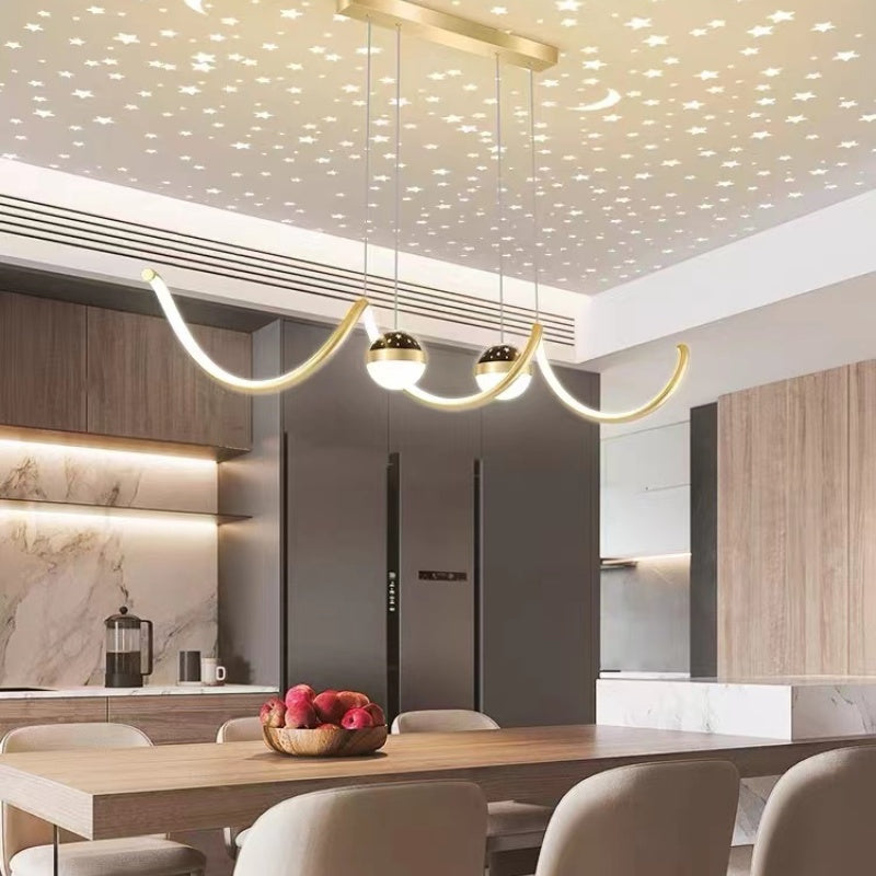 Arisha Nordic Globe Wavy Metal/Acrylic Pendant Light - Neutralighting