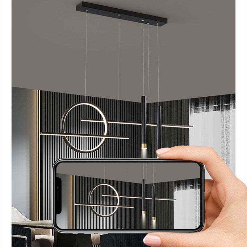 Arisha Minimalism Led Pendant Light, Irregular Ring, Black/Glod - Neutralighting