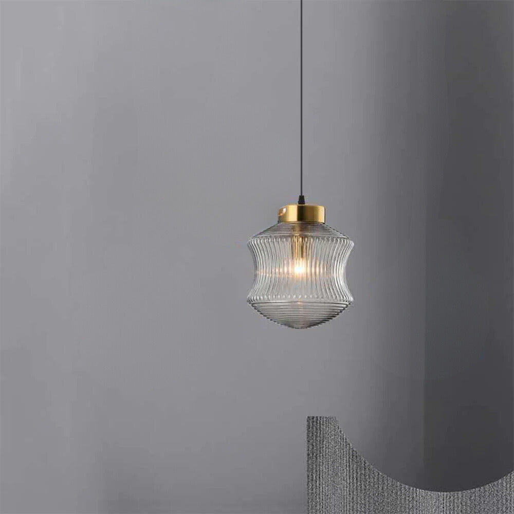 Valentina Modern LED Pendant Light Smoke Gray Glass Bedroom - Neutralighting