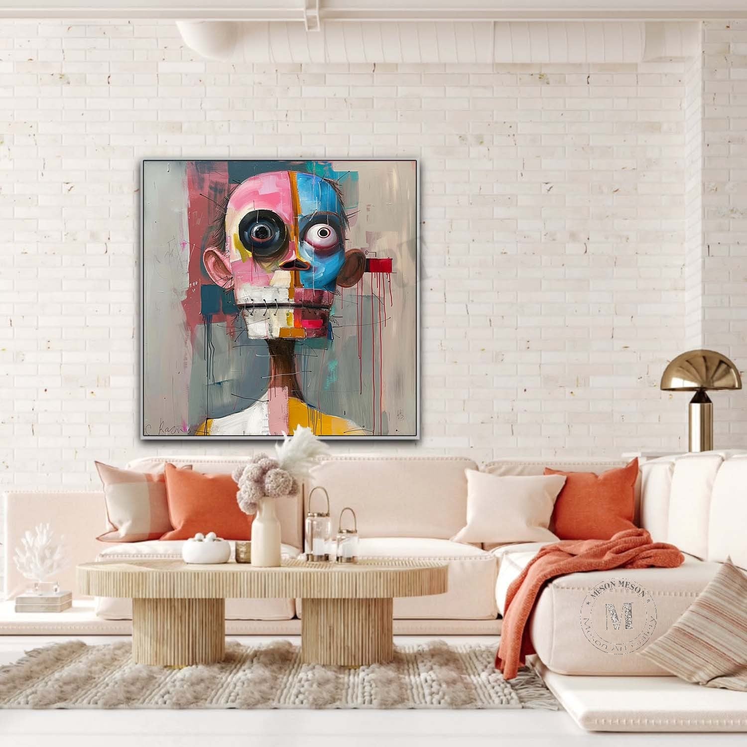 Wall Art Square Expressionist Portrait