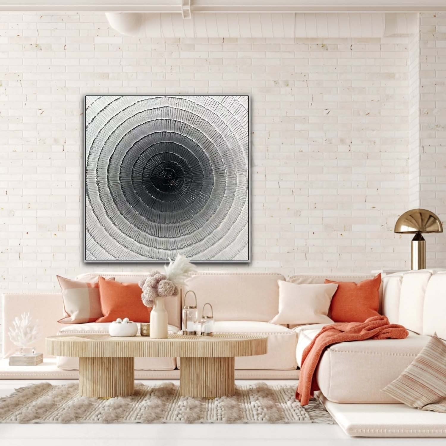 Wall Art Square 3D Concentric Circle