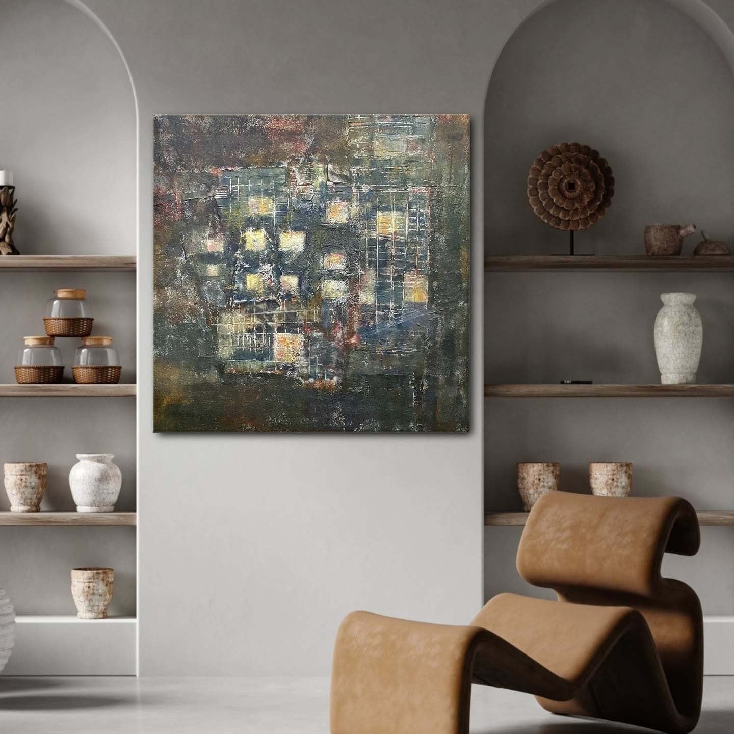 Wall Art Square Abstract Cityscape