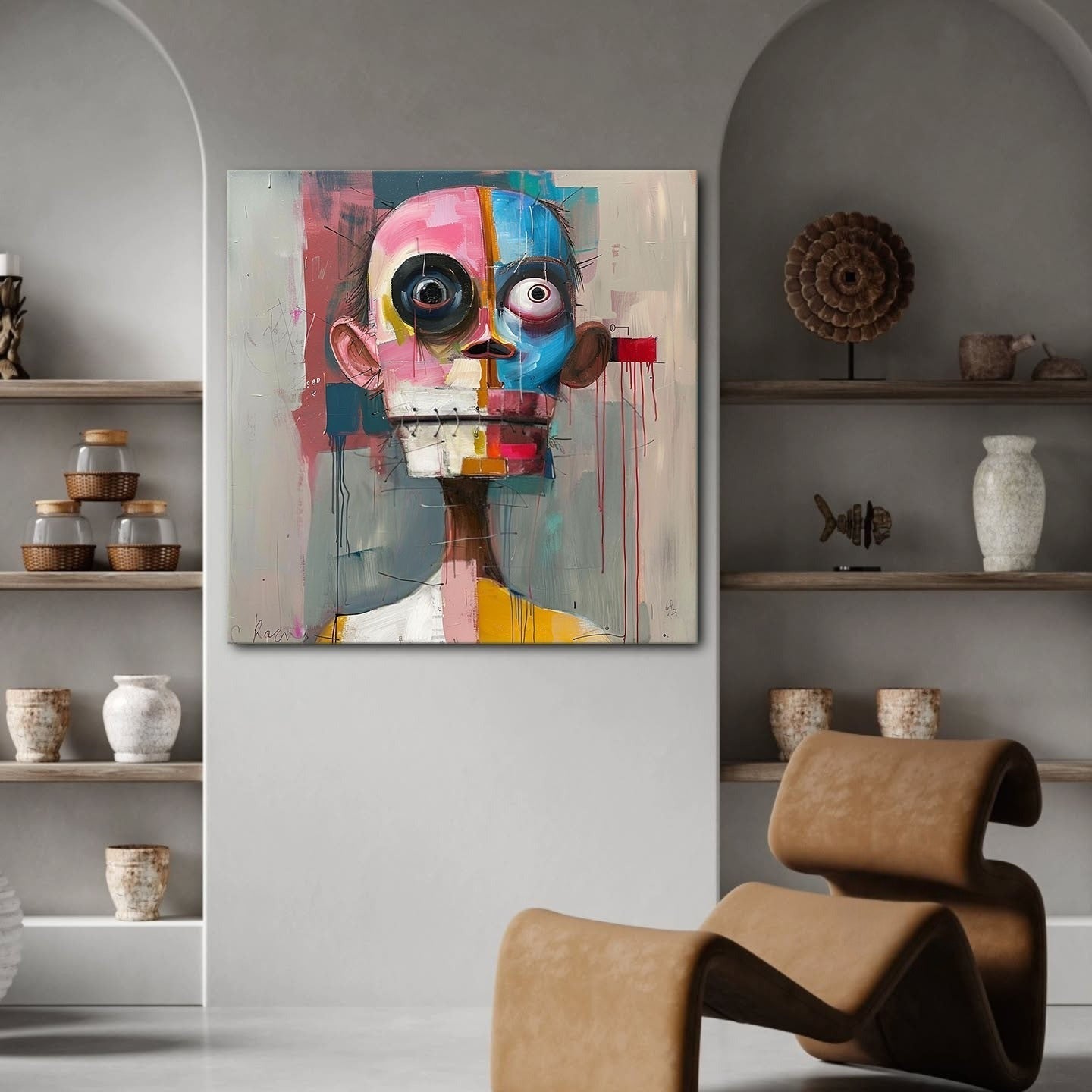 Wall Art Square Expressionist Portrait