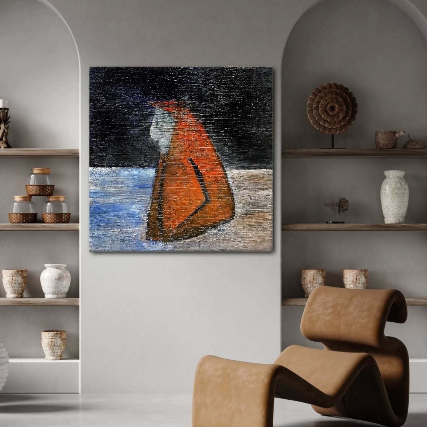 Wall Art Square Minimalist Figure