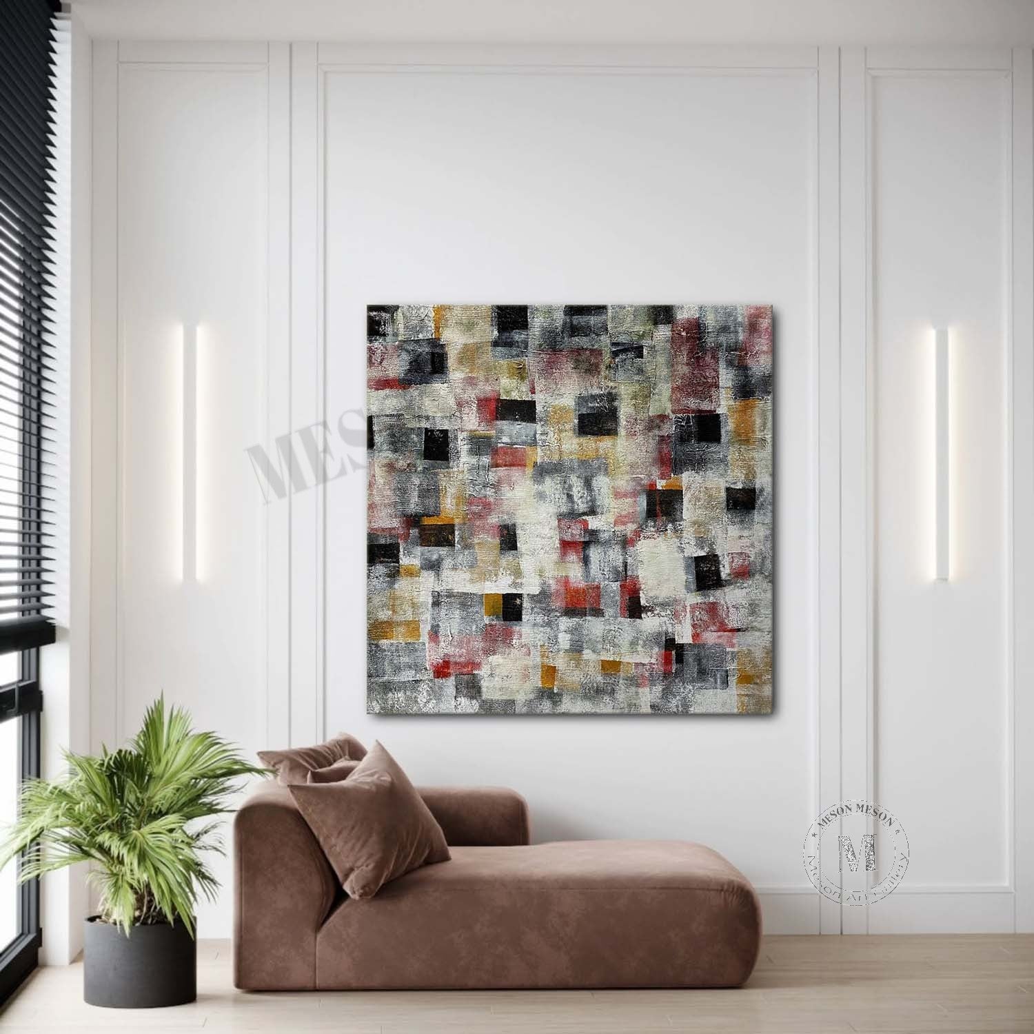 Wall art Abstract Geometric Block Color