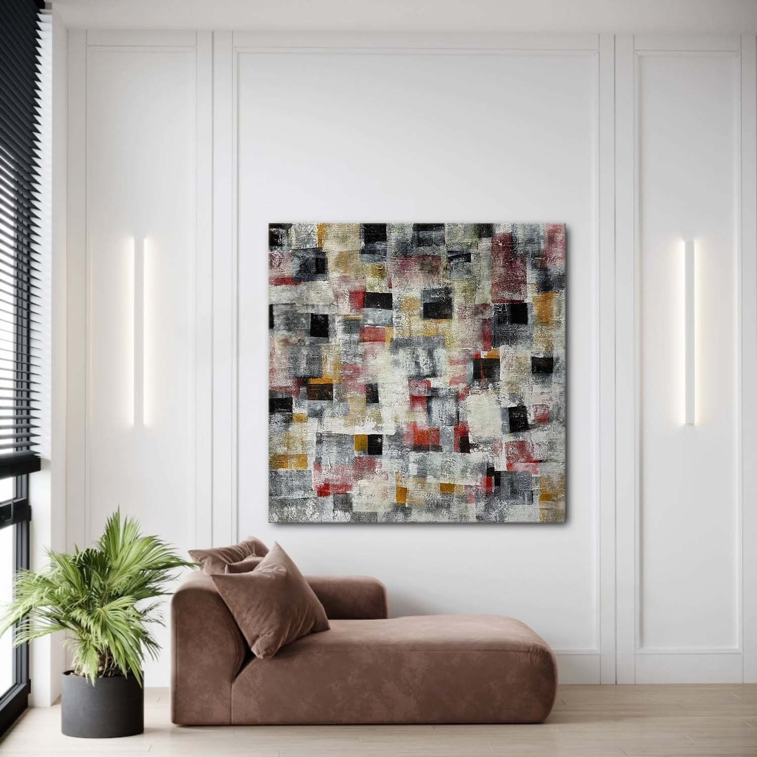 Wall art Abstract Geometric Block Color