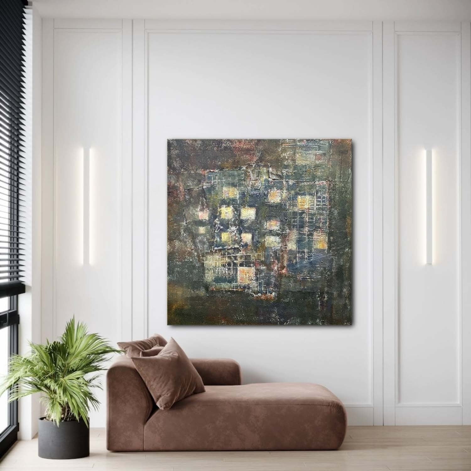Wall Art Square Abstract Cityscape