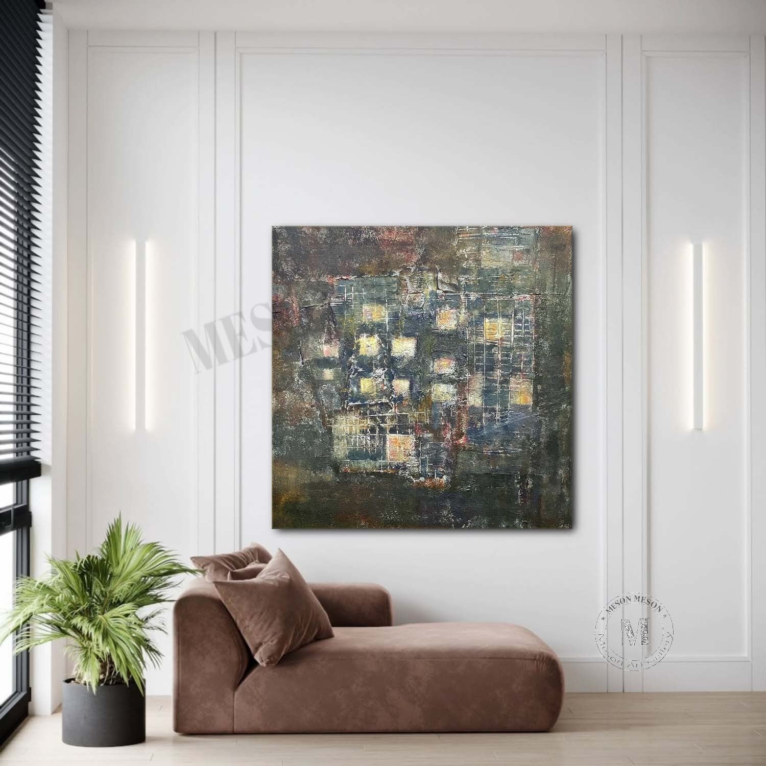 Wall Art Square Abstract Cityscape