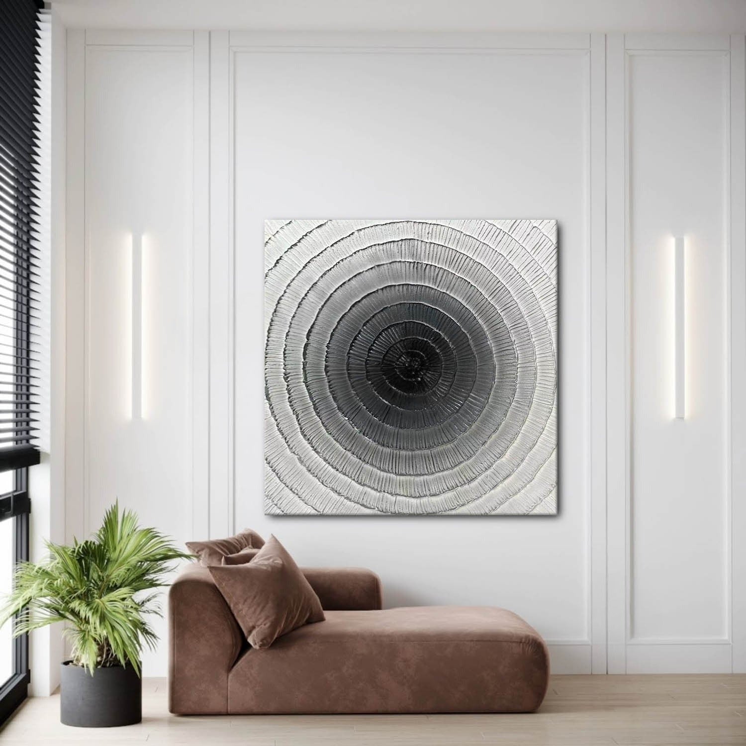 Wall Art Square 3D Concentric Circle