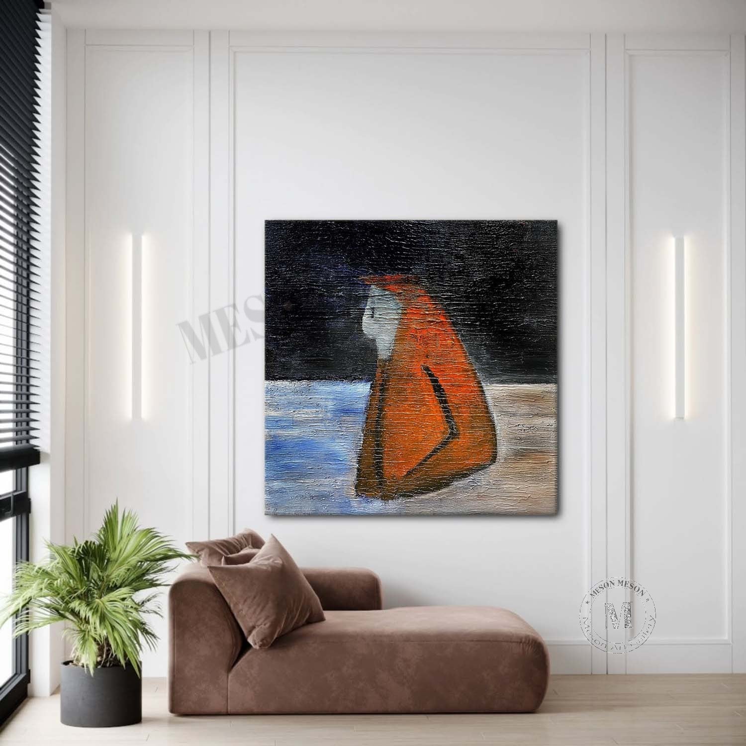 Wall Art Square Minimalist Figure