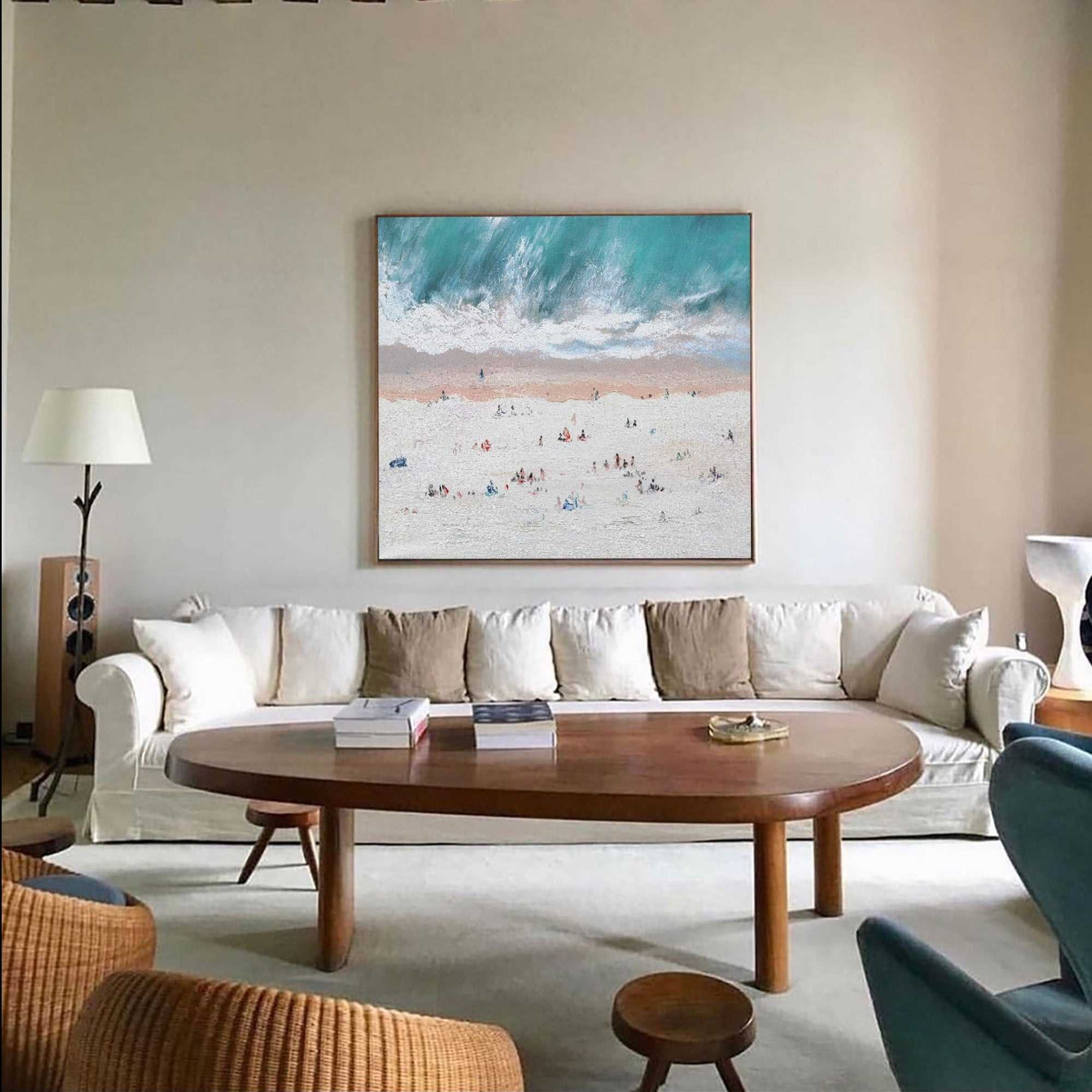 Abstract Coastal Painting ABSH57 - Neutralighting