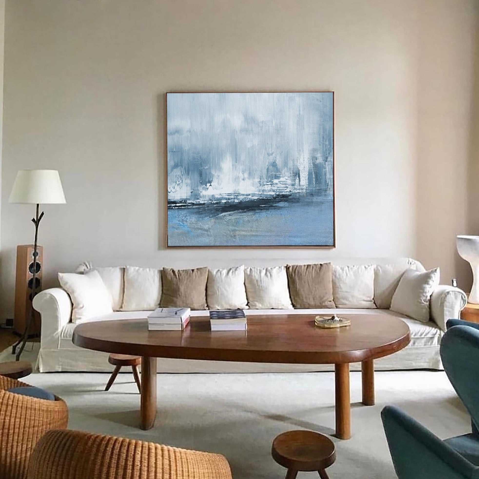 Abstract Coastal Painting ABSH51 - Neutralighting