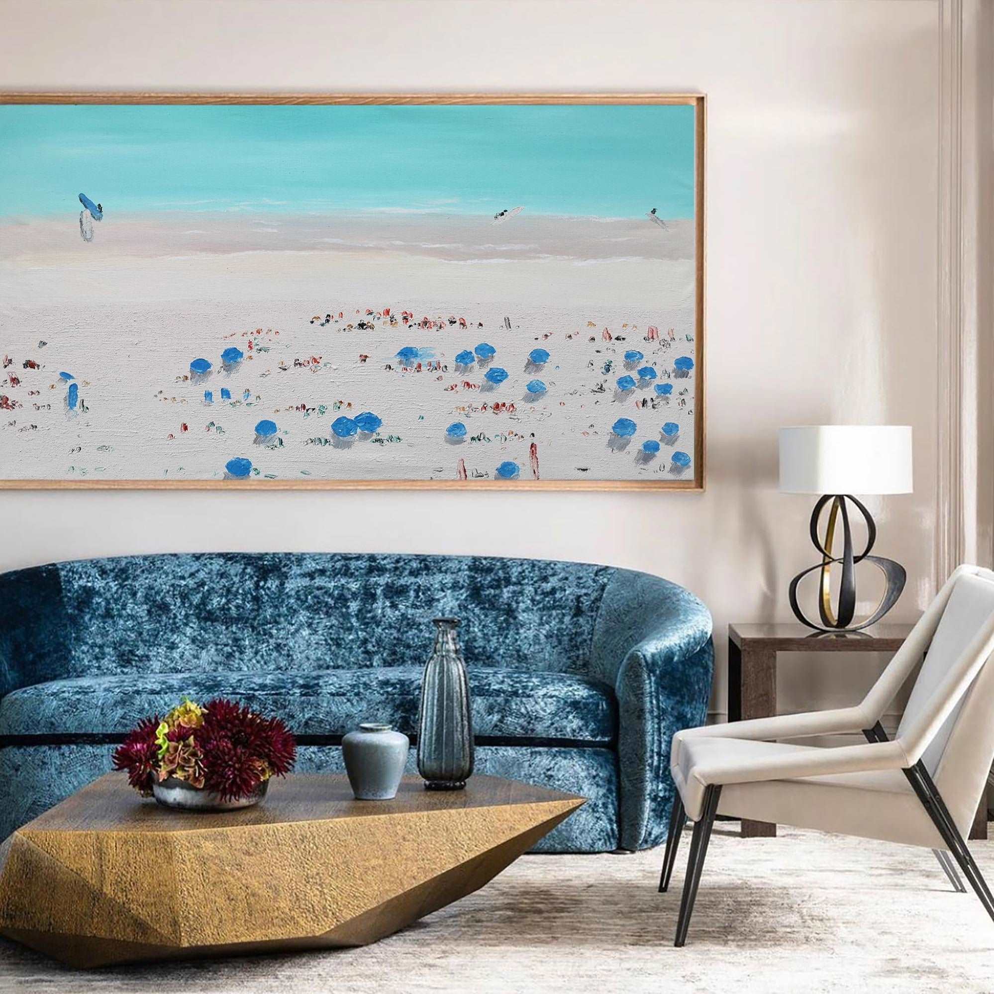 Abstract Coastal Painting ABSH53 - Neutralighting