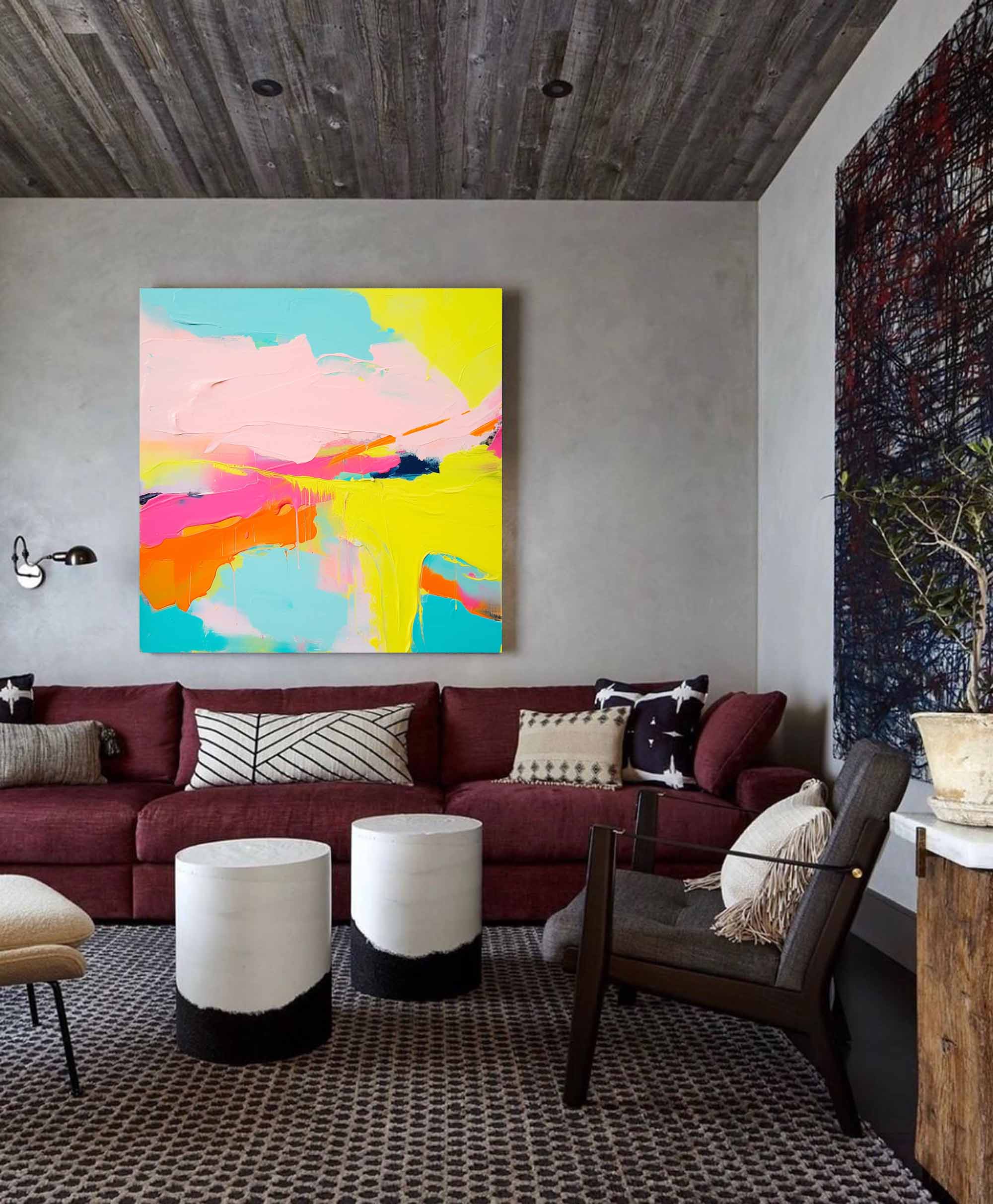 Abstract Canvas Art AB272 - Neutralighting