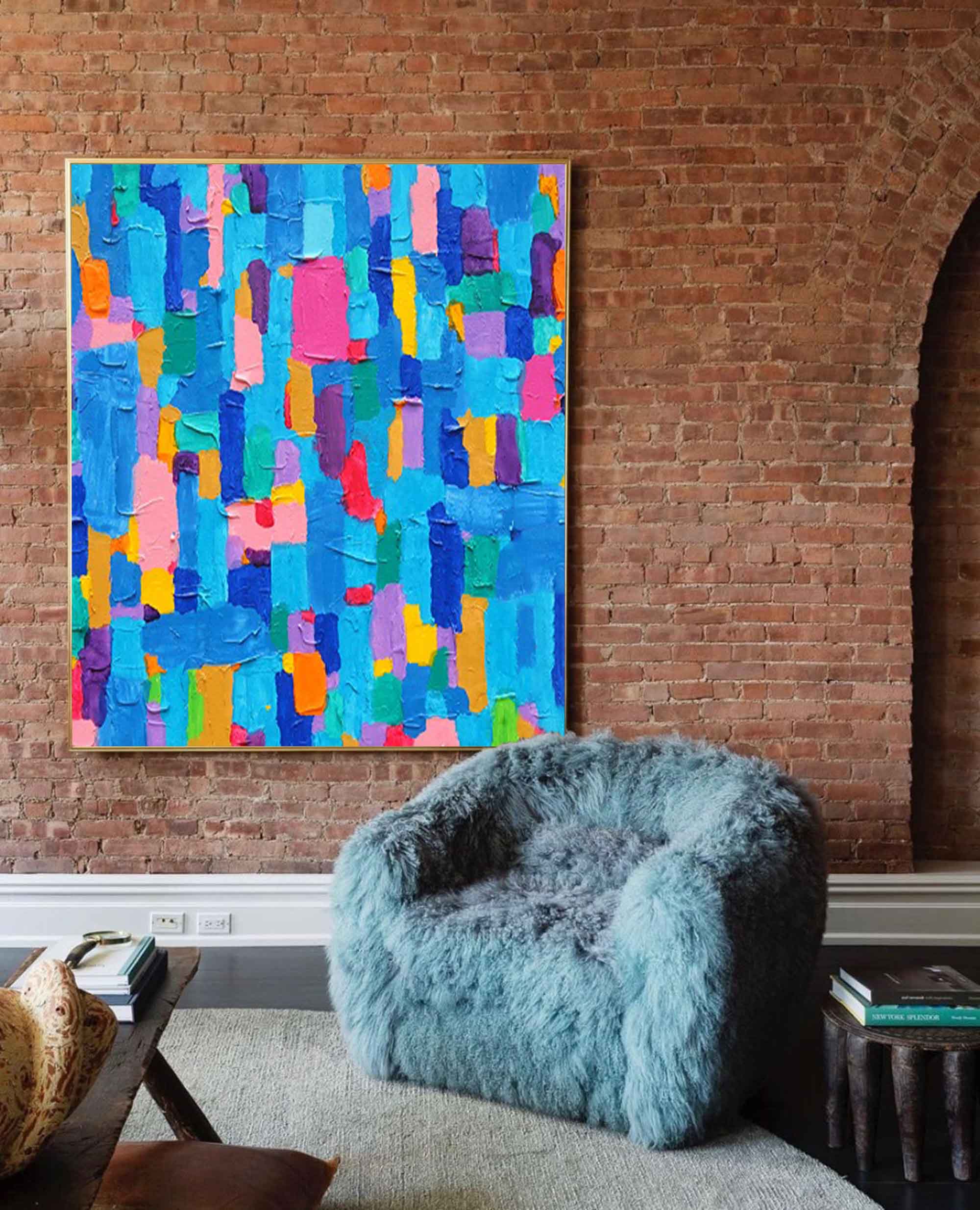 Wall Art Abstract Colorful Energetic Artistic