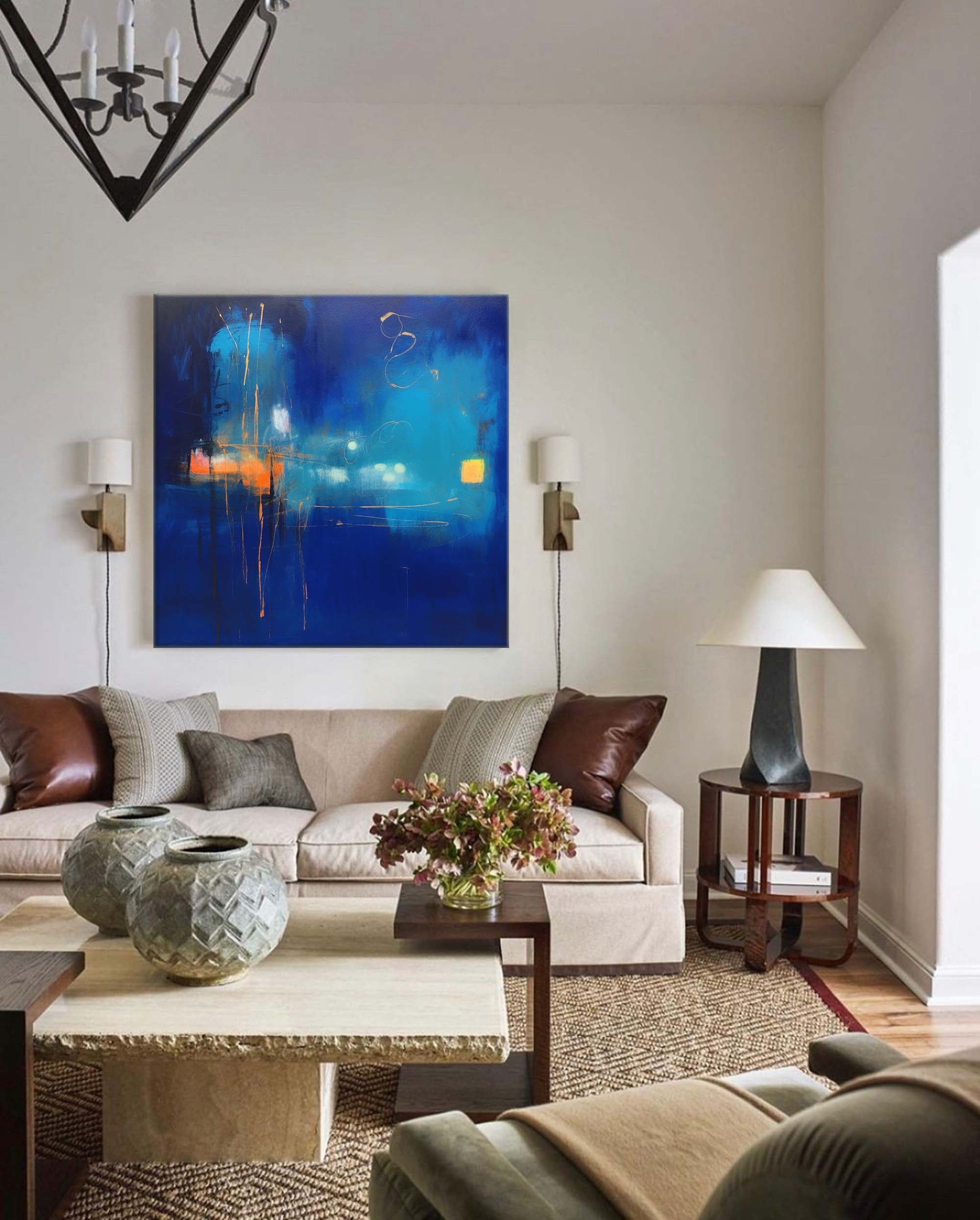 Abstract Canvas Art AB209 - Neutralighting
