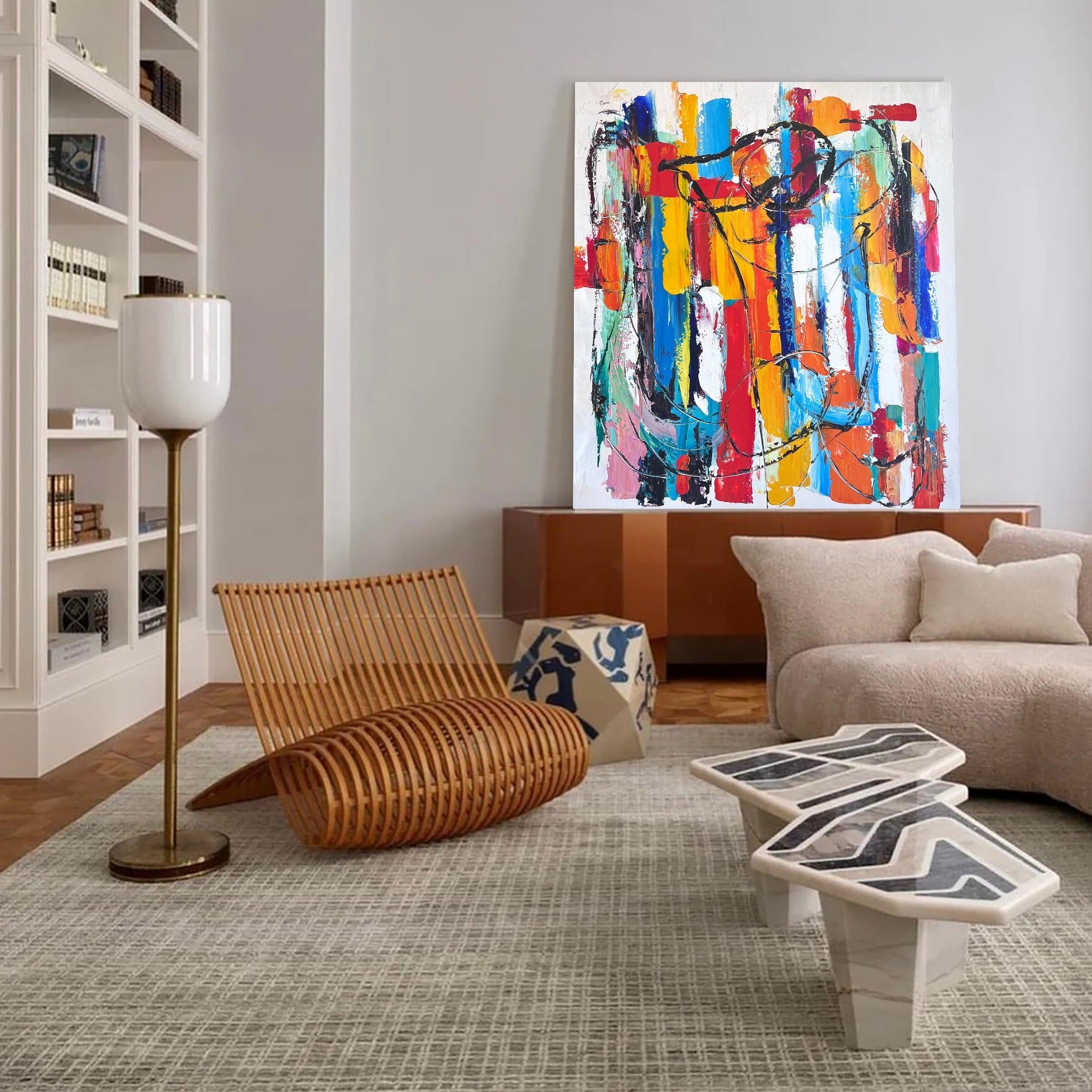 Colorful Abstract Expressionist Painting