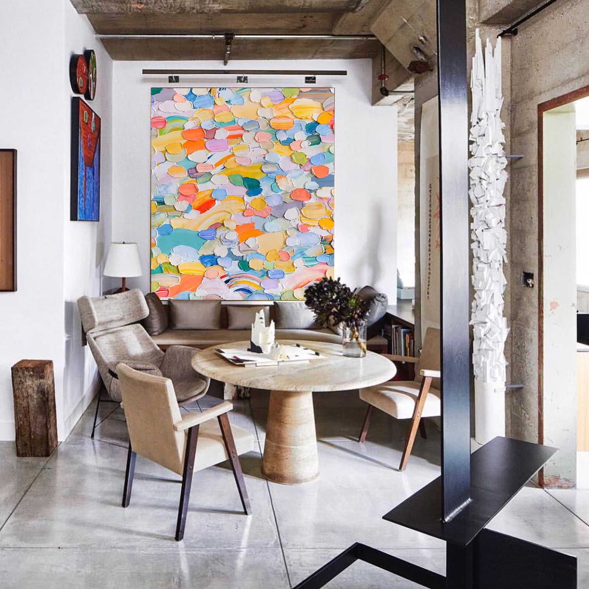 Wall Art Abstract Energetic Impasto Colorful
