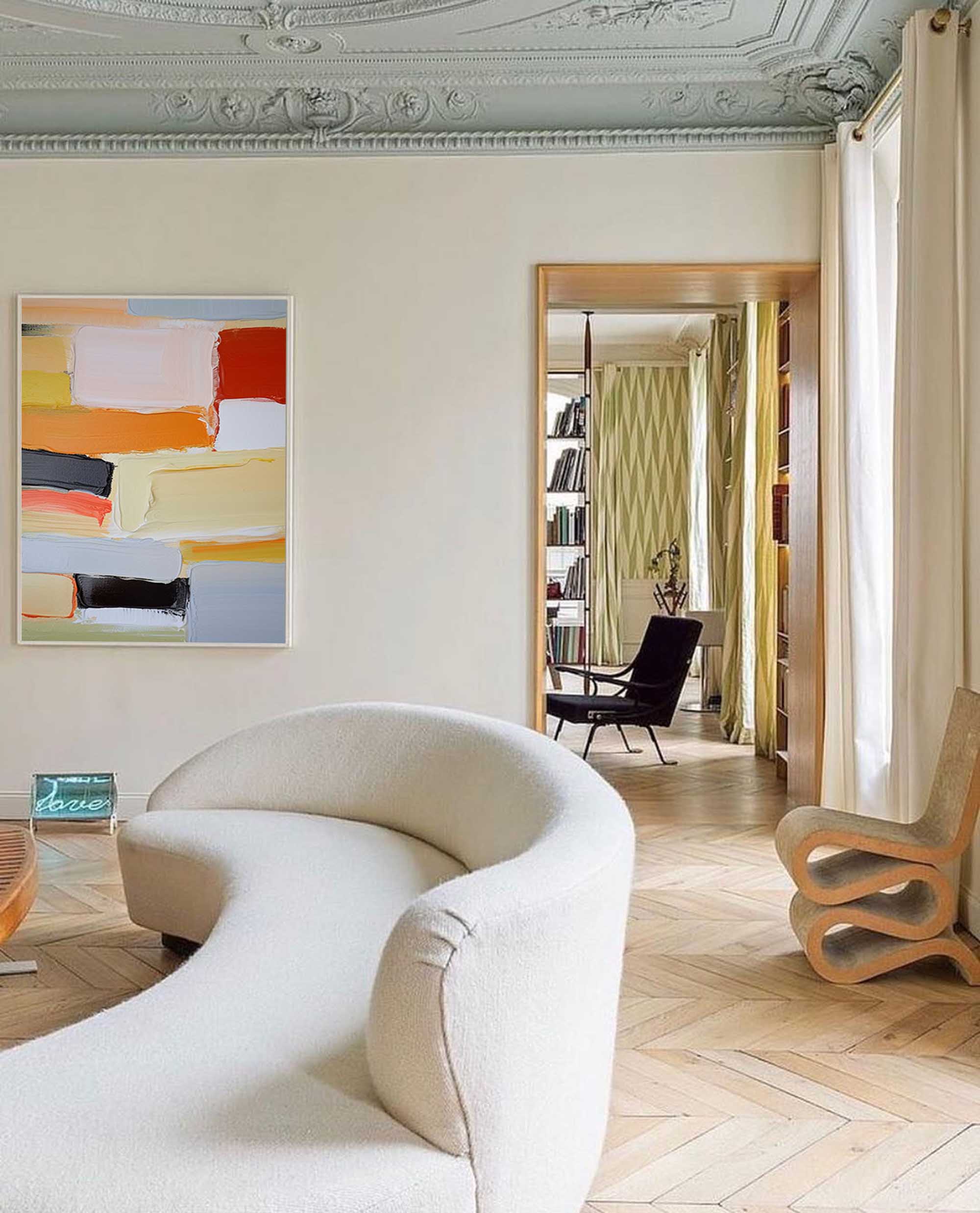 Abstract Textured Canvas Oil Painting