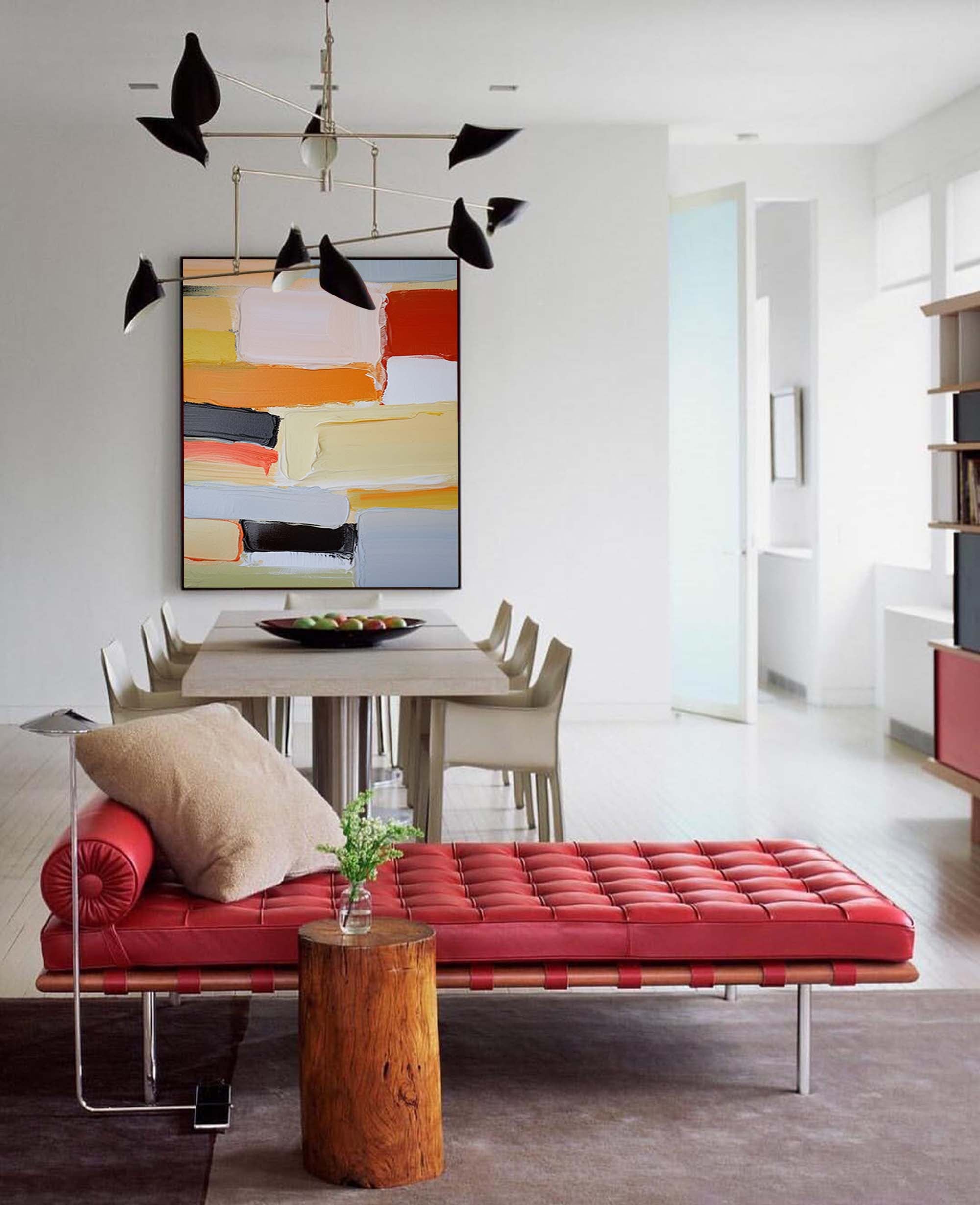 Abstract Textured Canvas Oil Painting