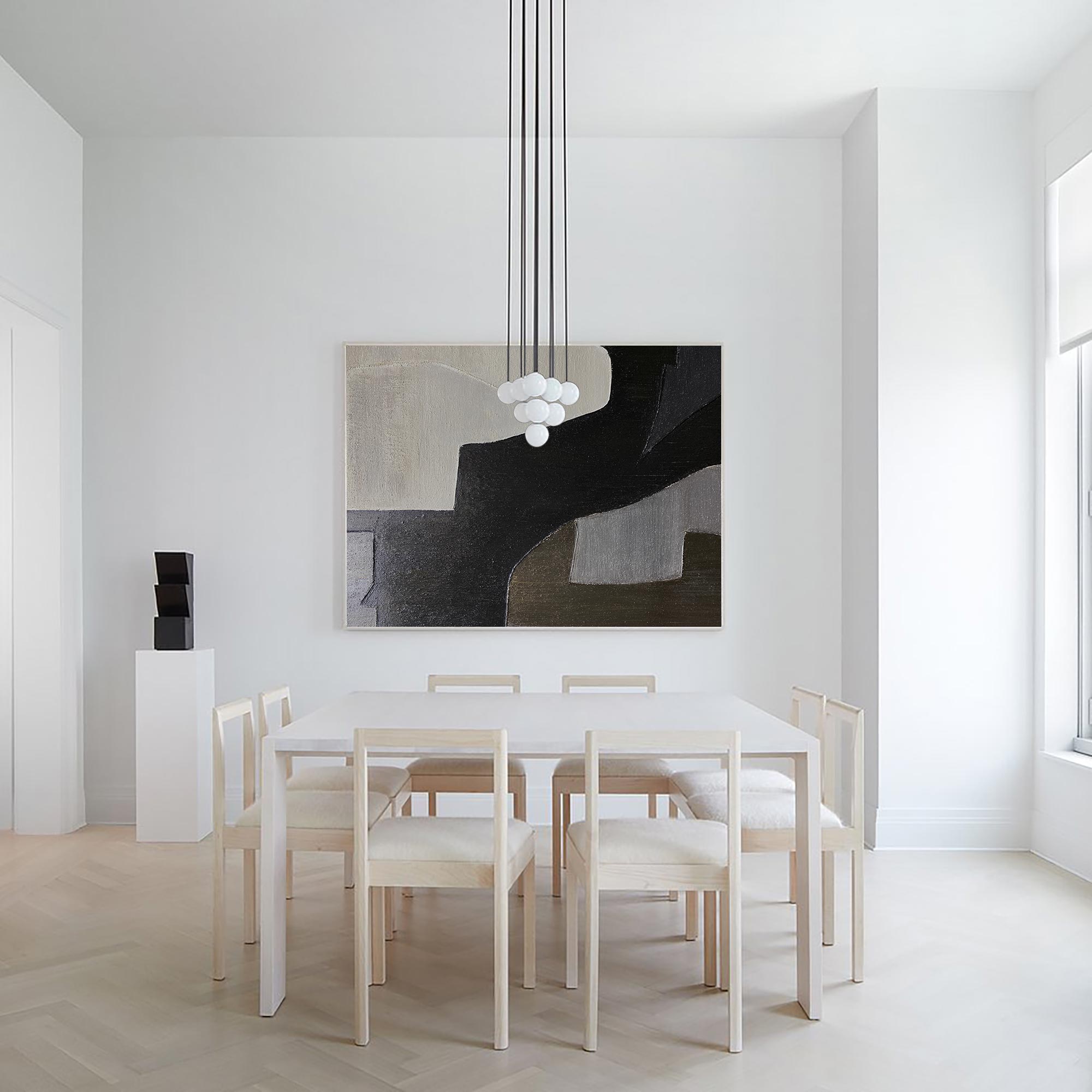 Black And Grey Abstract Painting