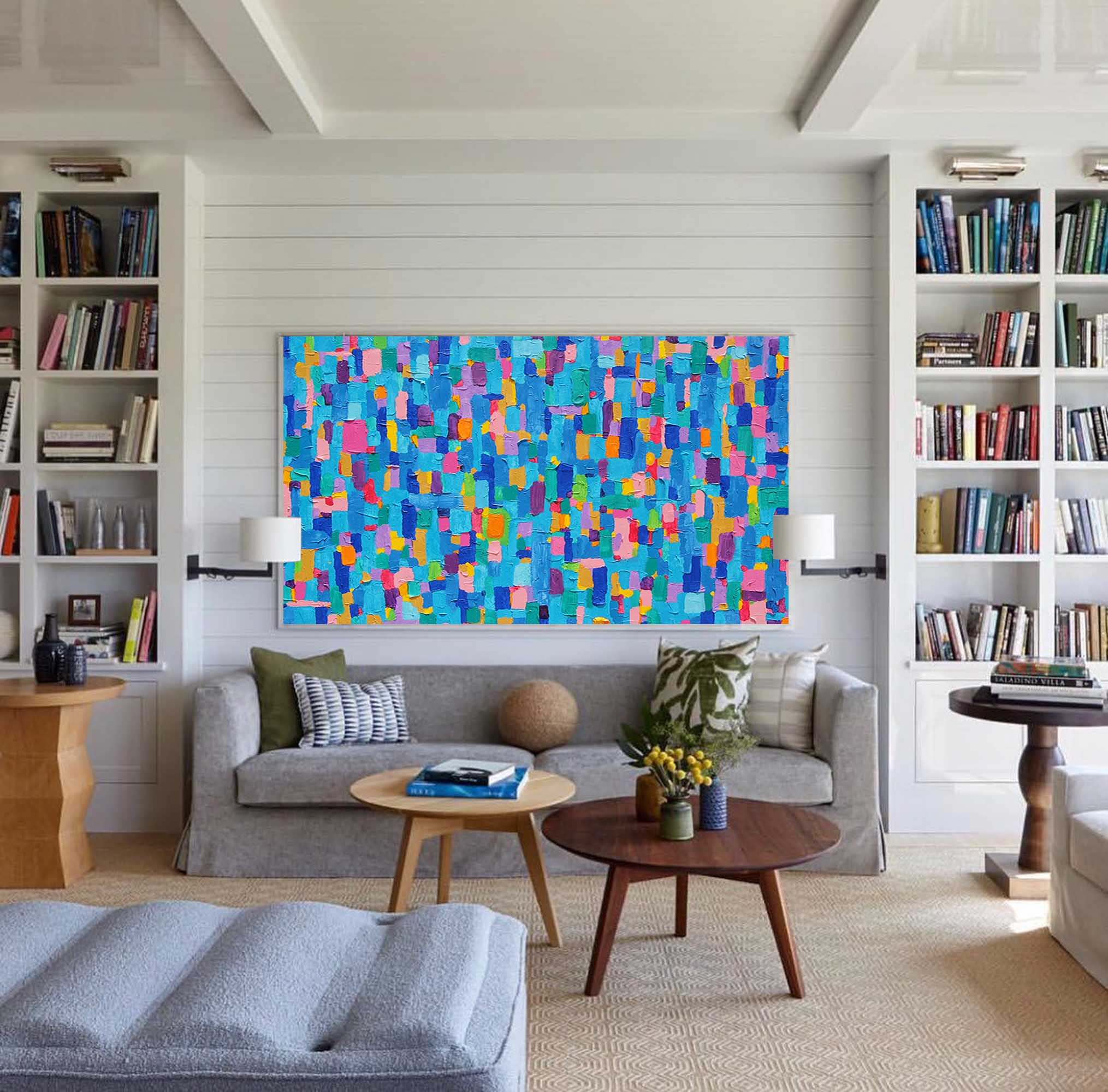 Wall Art Abstract Vibrant Pop Impasto
