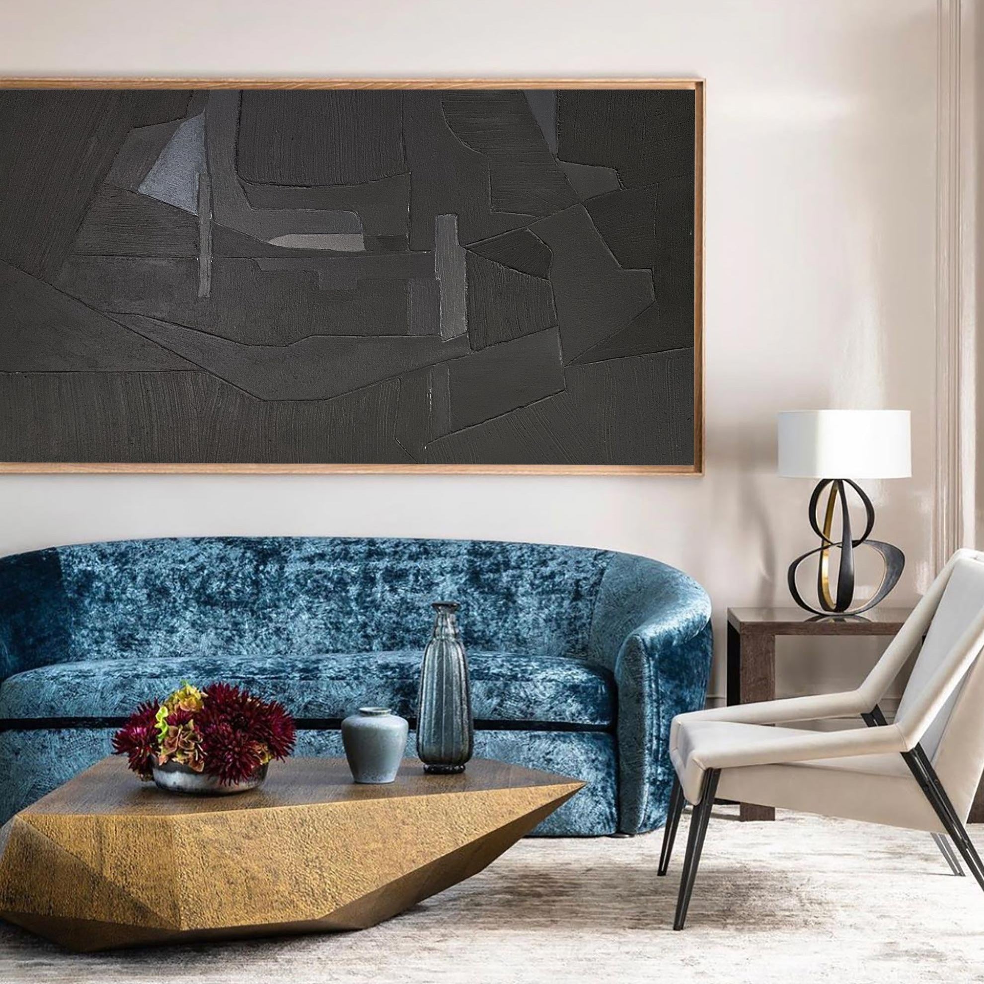 Black Abstract Painting ABAP23 - Neutralighting