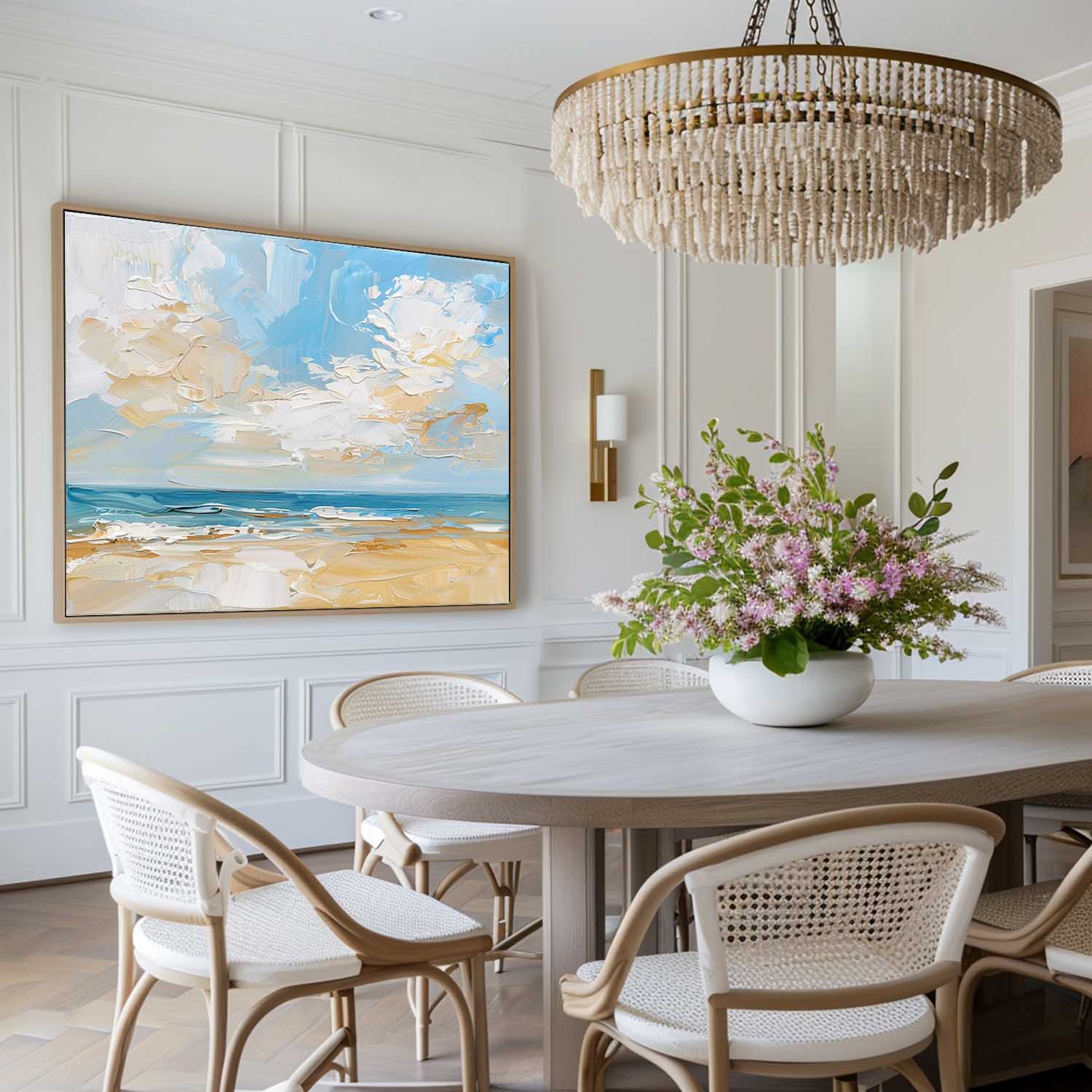 Abstract Coastal Seascape Painting