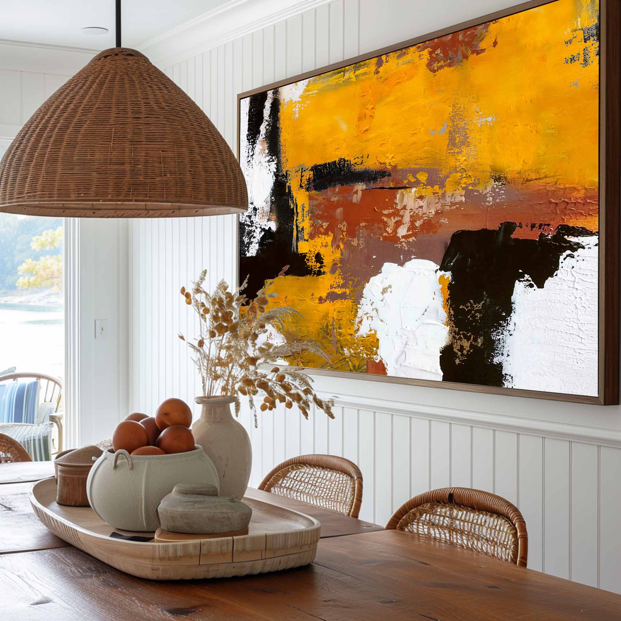 Burnt Orange Abstract Painting ABAH24 - Neutralighting