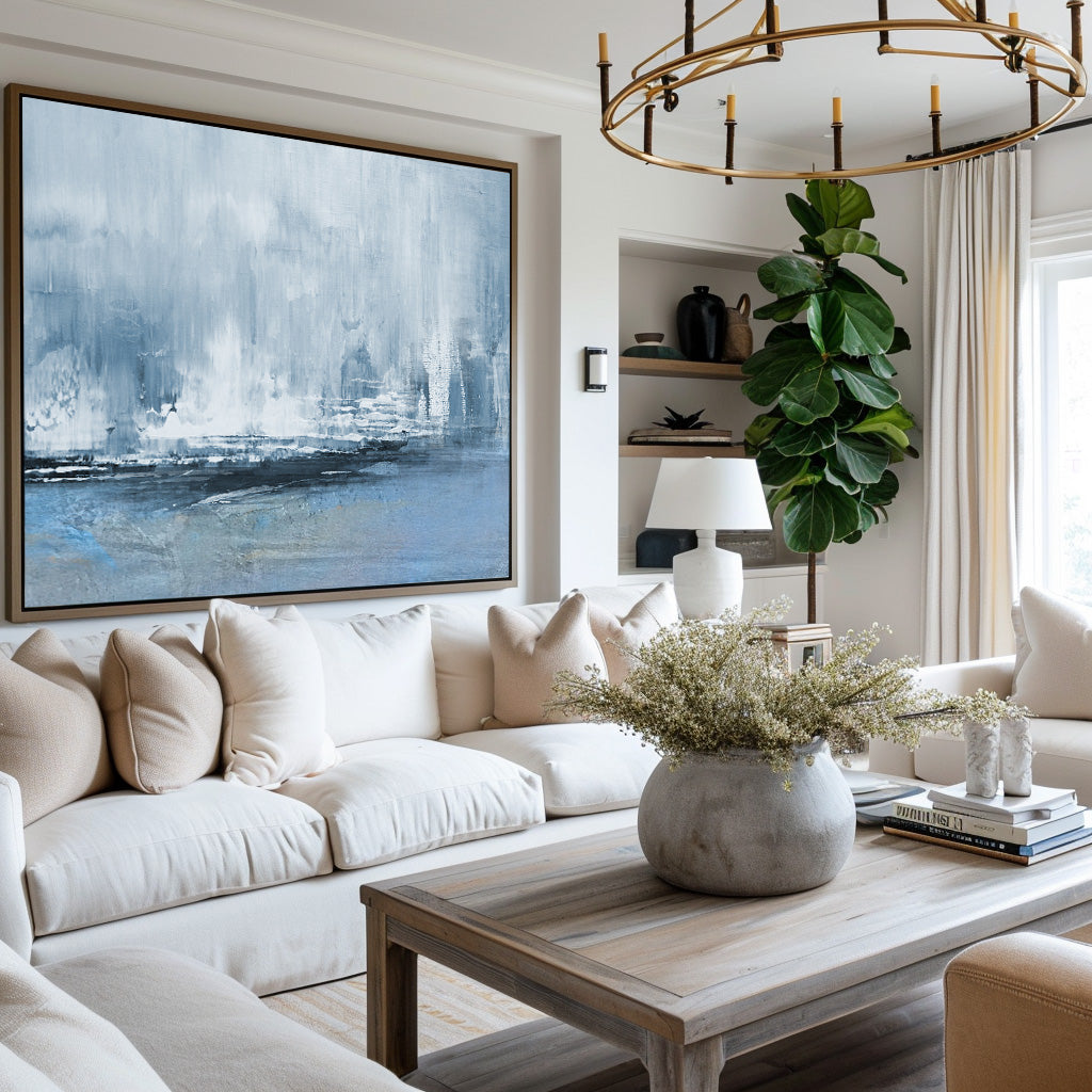 Abstract Coastal Painting ABSH51 - Neutralighting